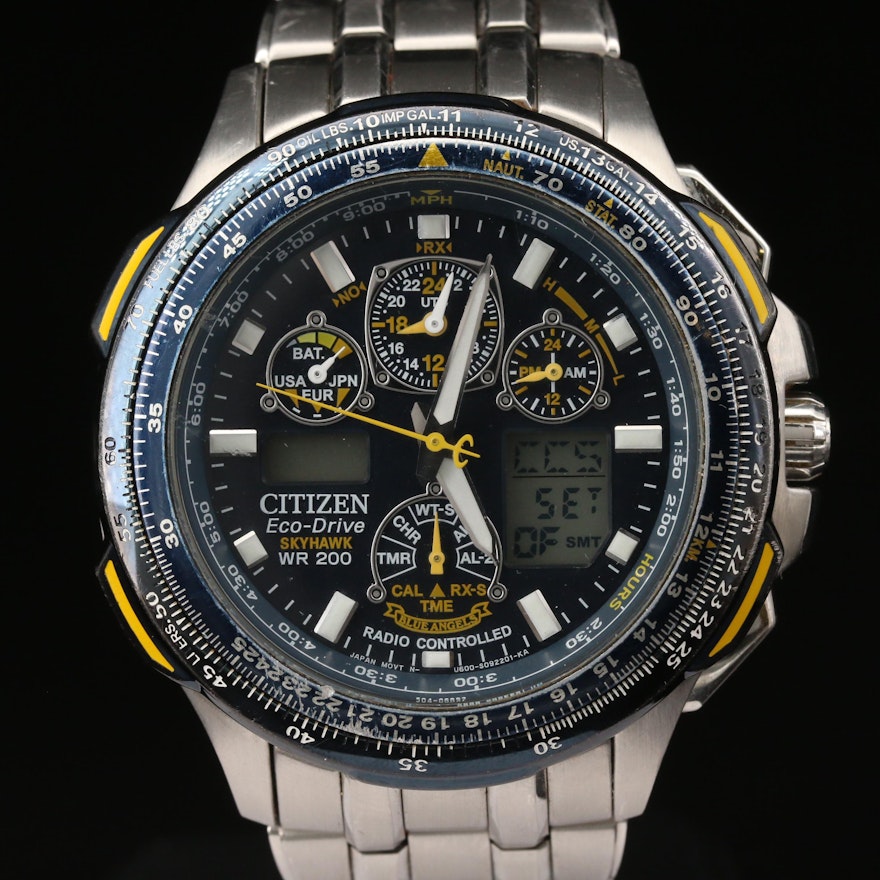 Citizen Skyhawk Eco - Drive Stainless Steel Wristwatch