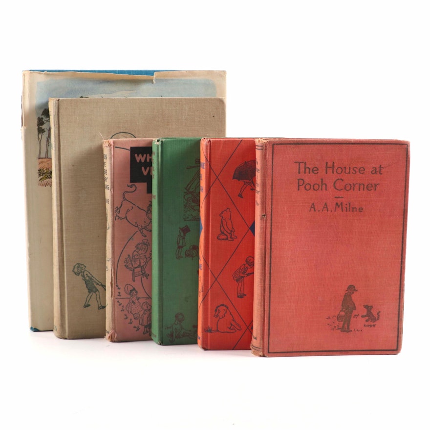 Collection of "Winnie the Pooh" Books, Early to Mid 20th Century