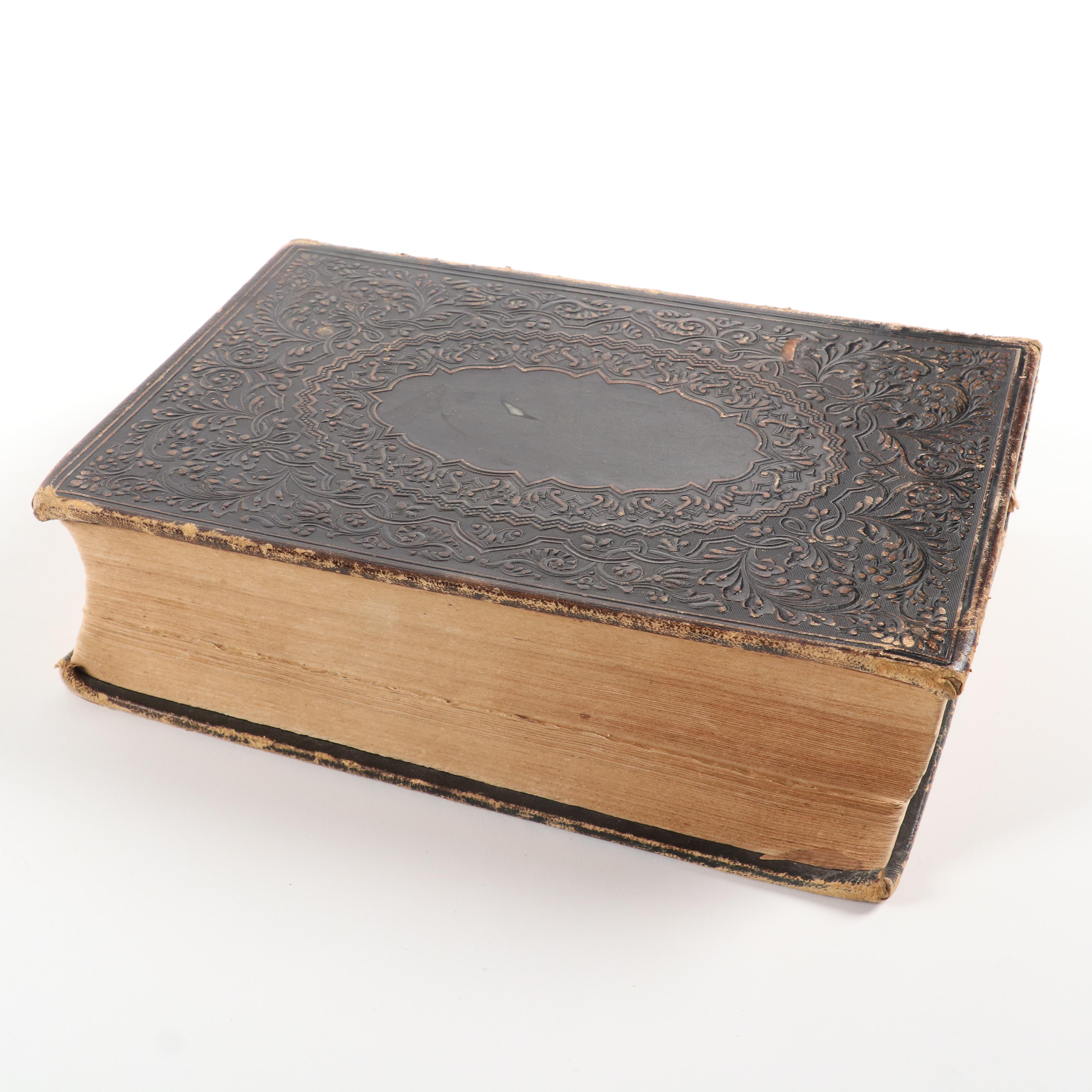 Leather Bound Family Bible and Holy Bible, 1861 and 1877