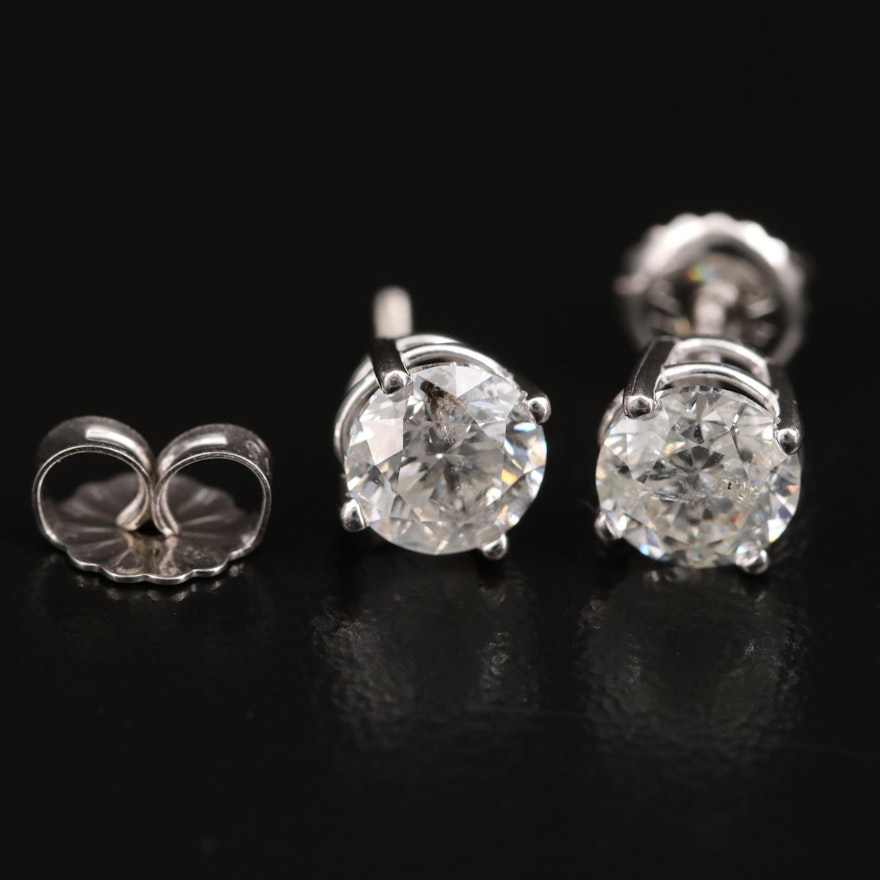 14K 1.40 CTW Diamond Stud Earrings