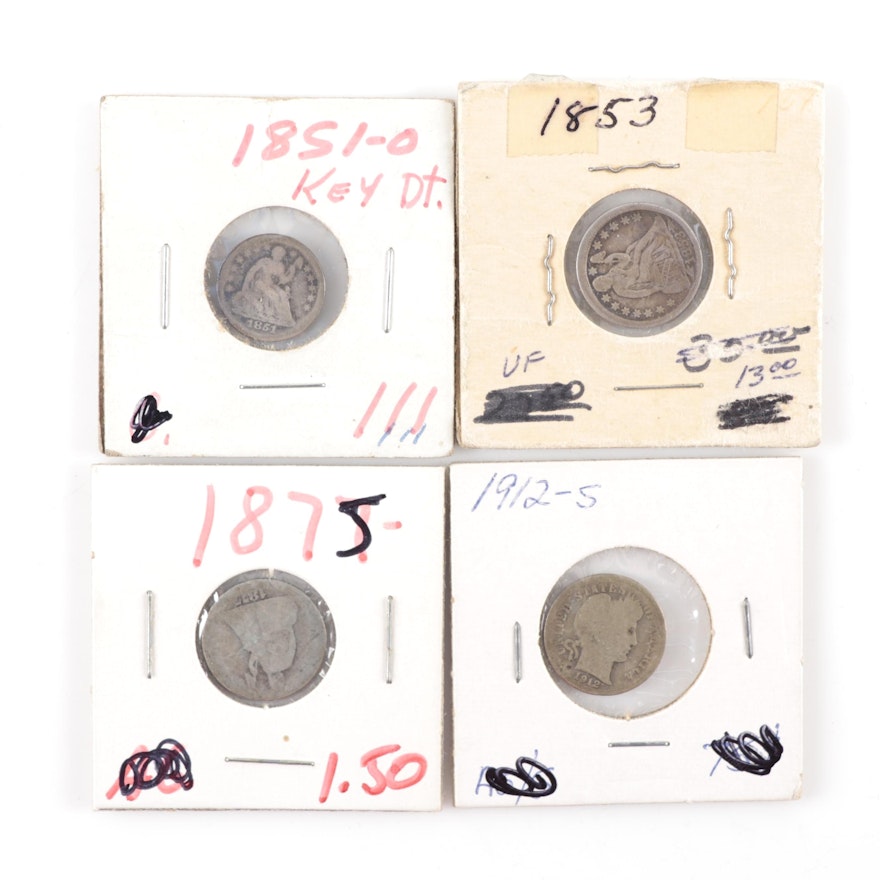Liberty Seated and Barber U.S. Silver Coins