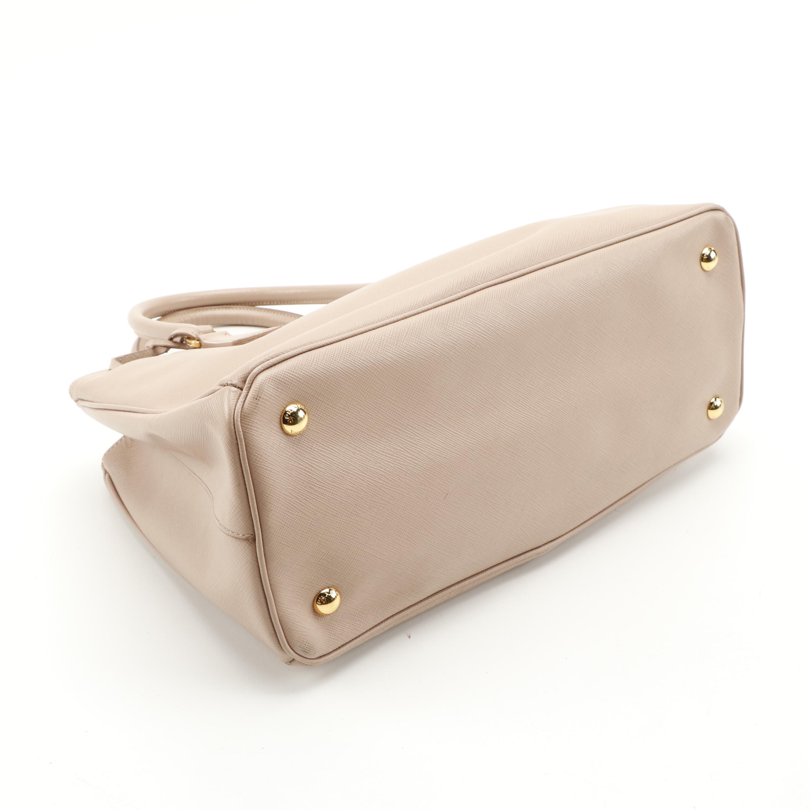 Prada Lux Galleria Tote in Cammeo Saffiano Leather