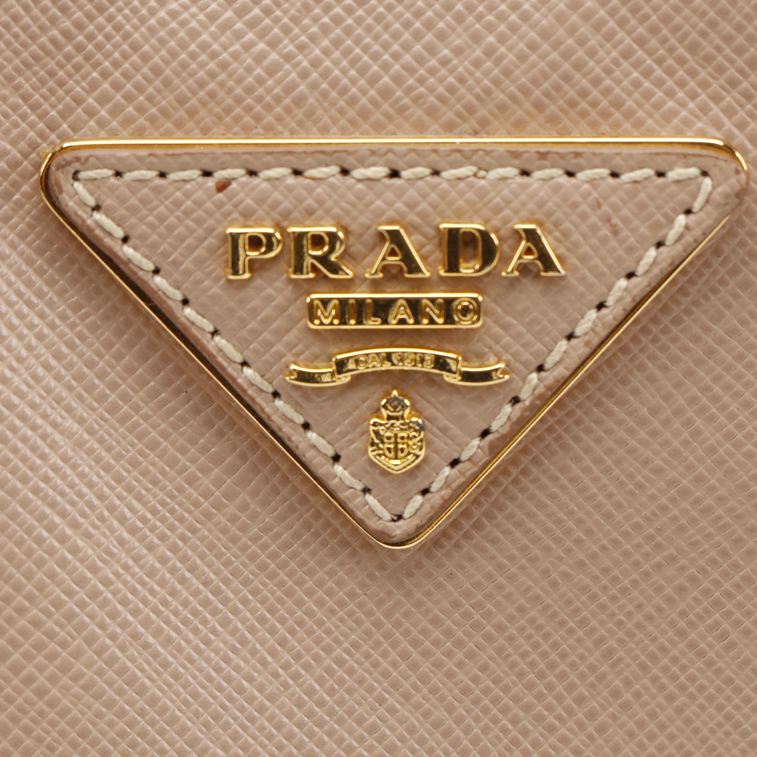 Prada Lux Galleria Tote in Cammeo Saffiano Leather