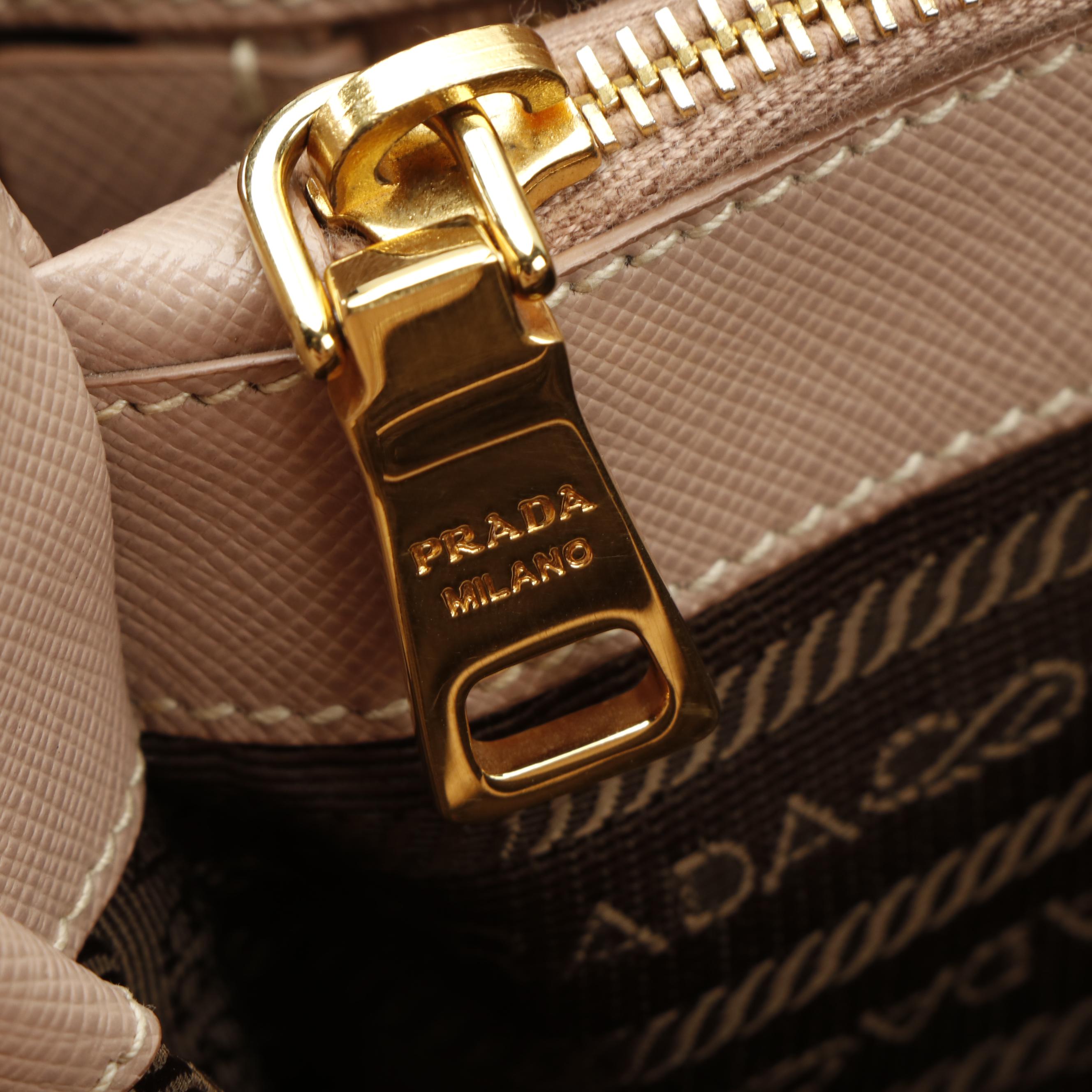 Prada Lux Galleria Tote in Cammeo Saffiano Leather