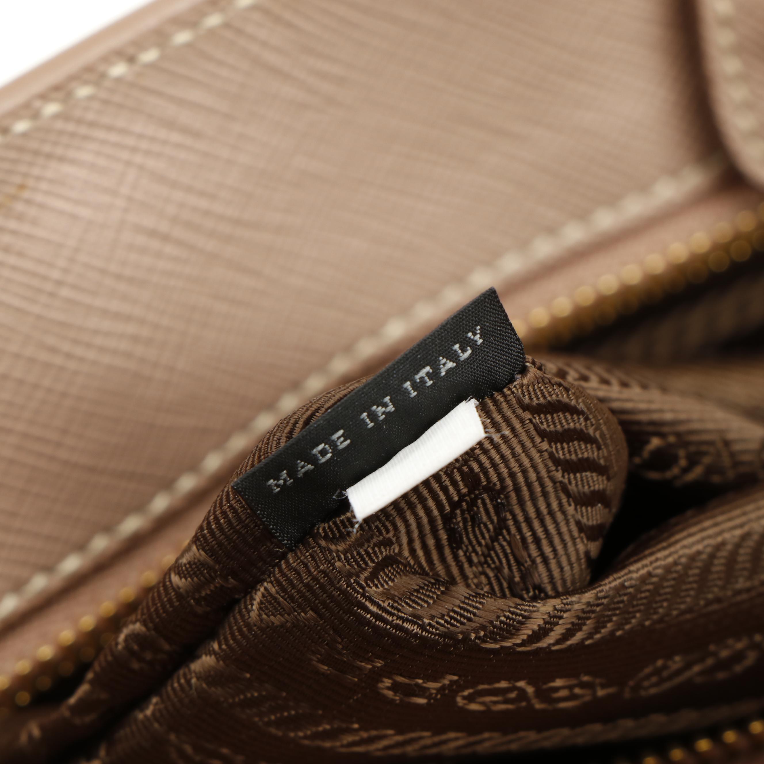 Prada Lux Galleria Tote in Cammeo Saffiano Leather