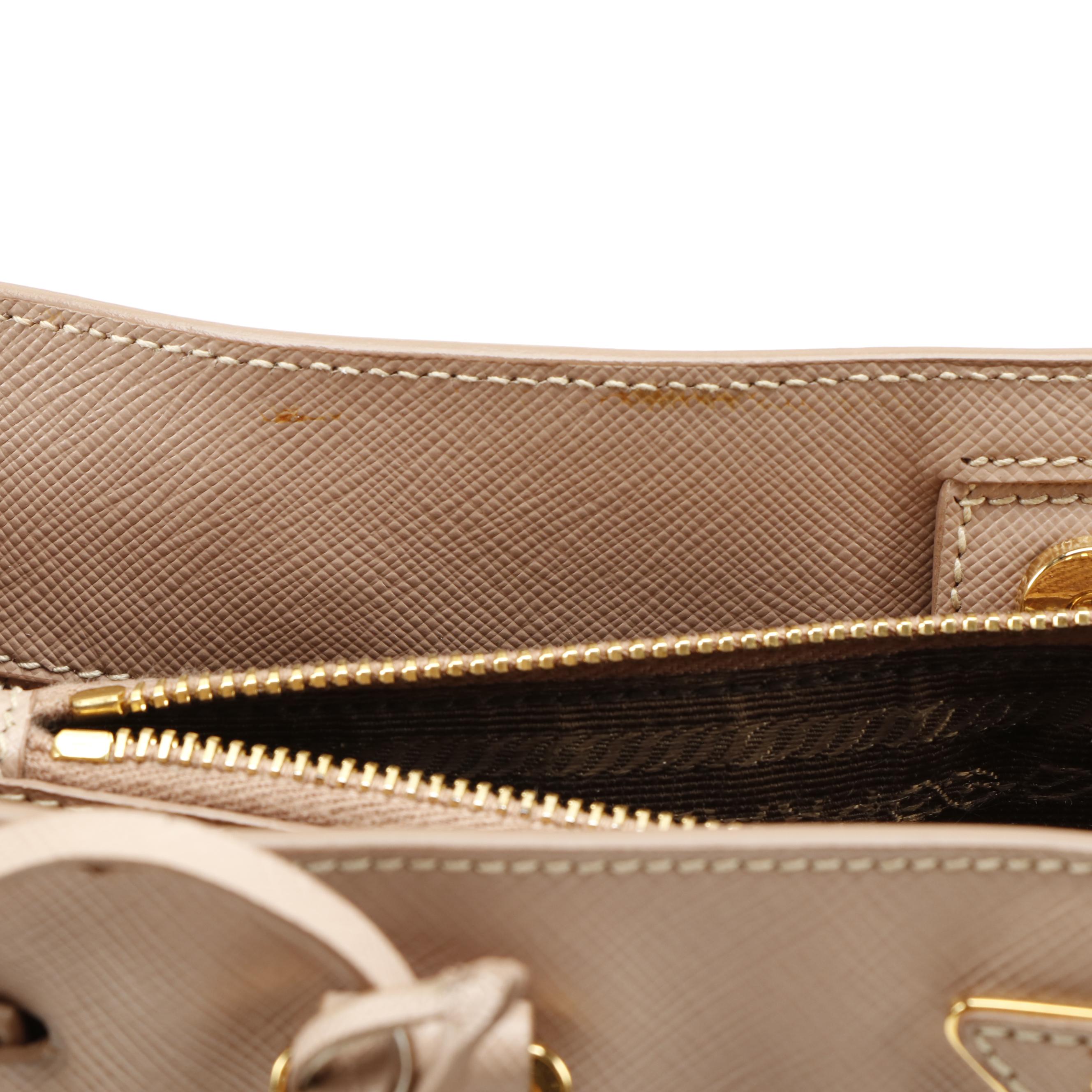 Prada Lux Galleria Tote in Cammeo Saffiano Leather