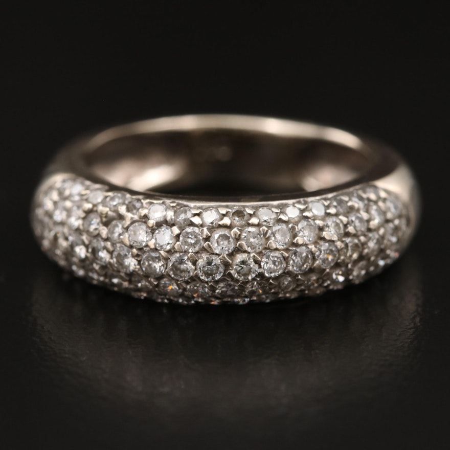 18K 1.02 CTW Diamond Multi-Row Band