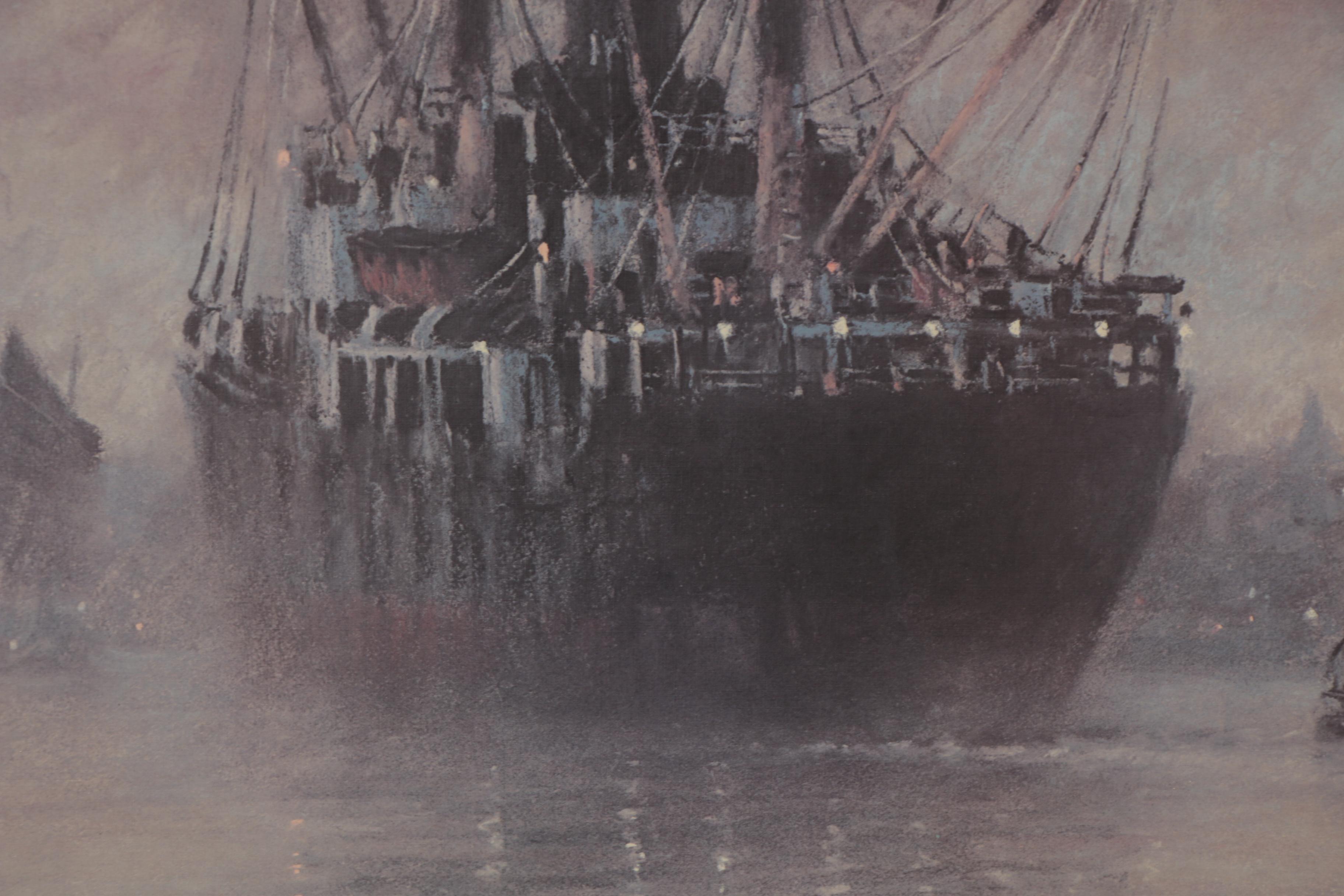 John Kelly Offset Lithograph "Nocturne," Late 20th Century