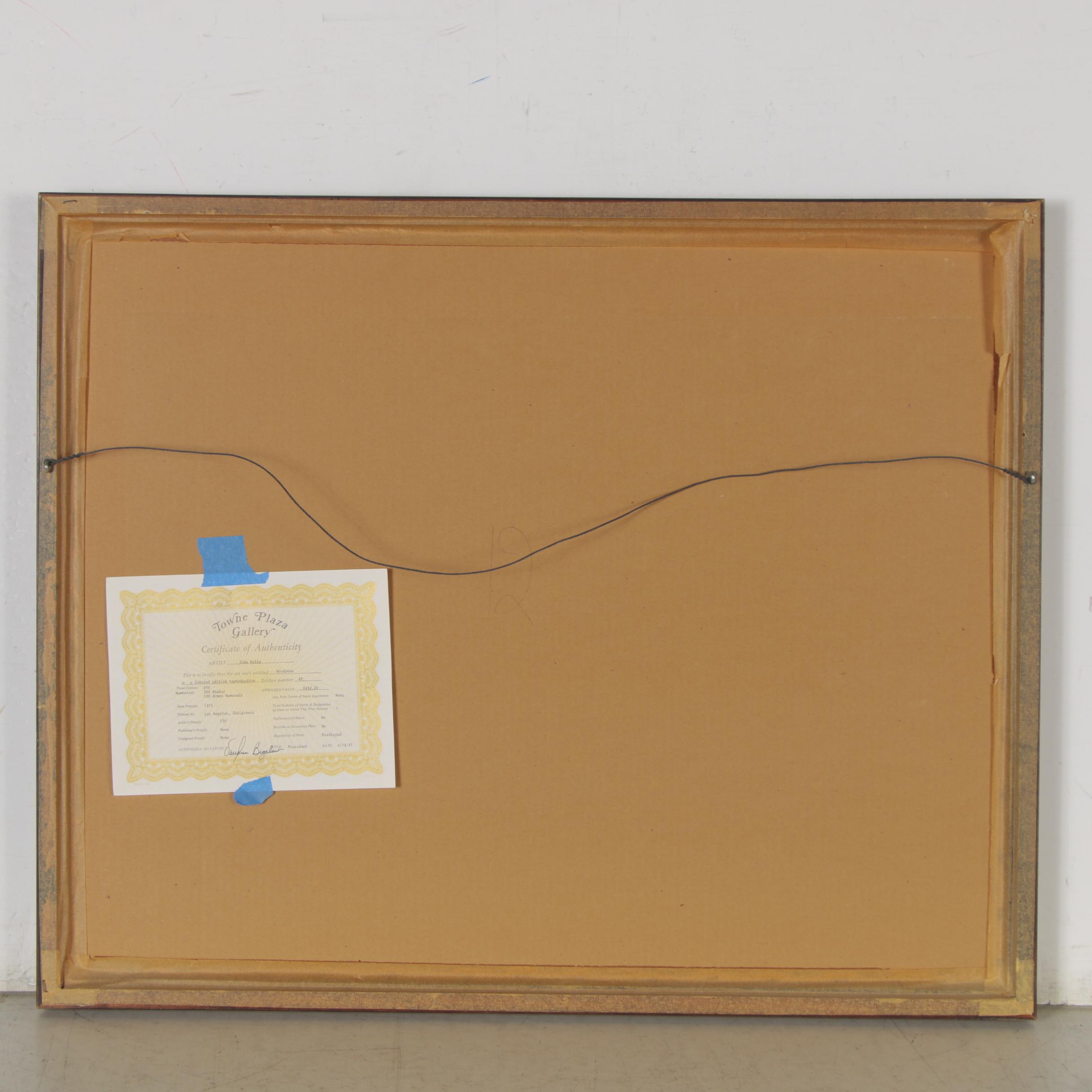 John Kelly Offset Lithograph "Nocturne," Late 20th Century