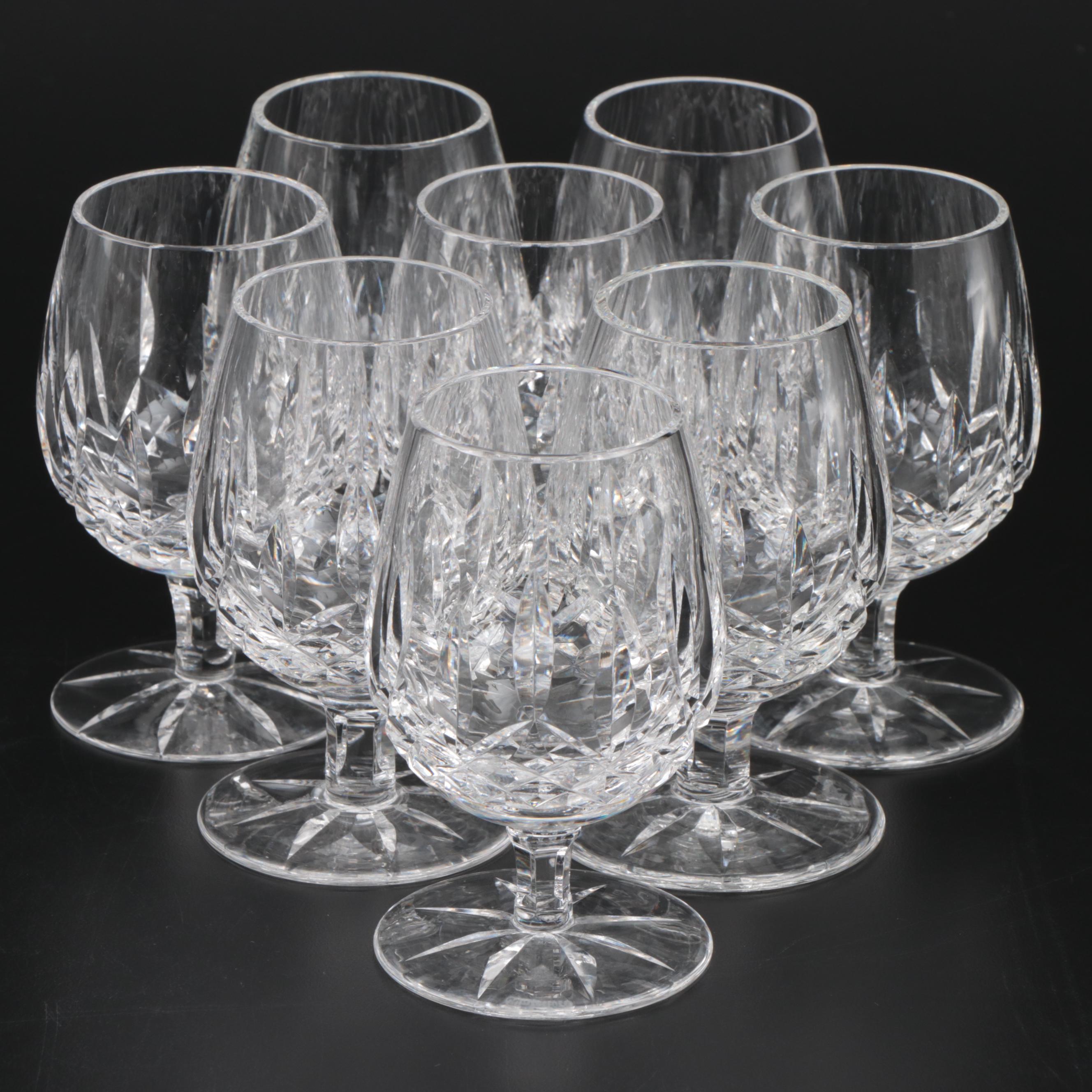Waterford "Lismore" Crystal Brandy Glasses, Set of Eight
