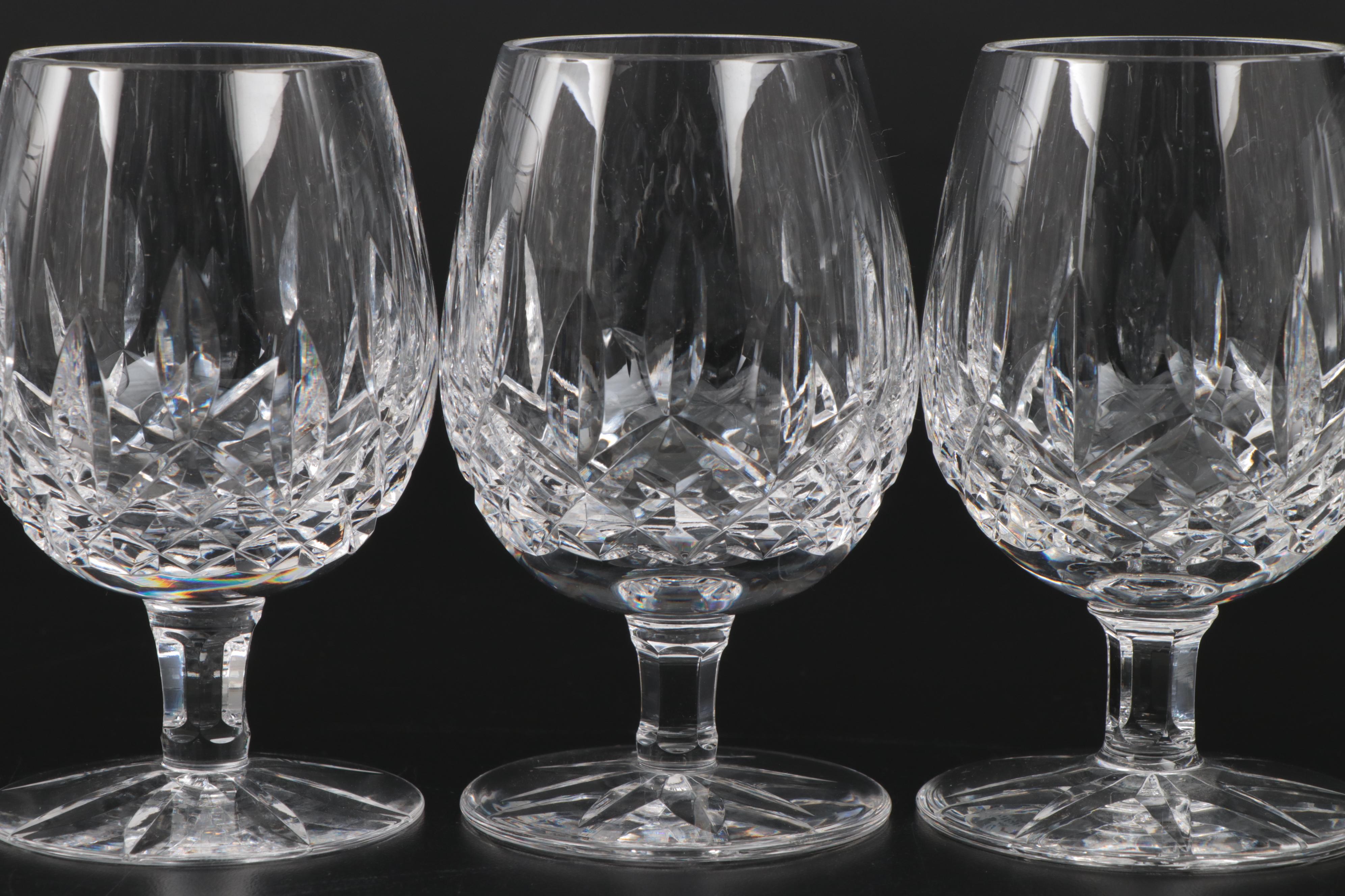 Waterford "Lismore" Crystal Brandy Glasses, Set of Eight