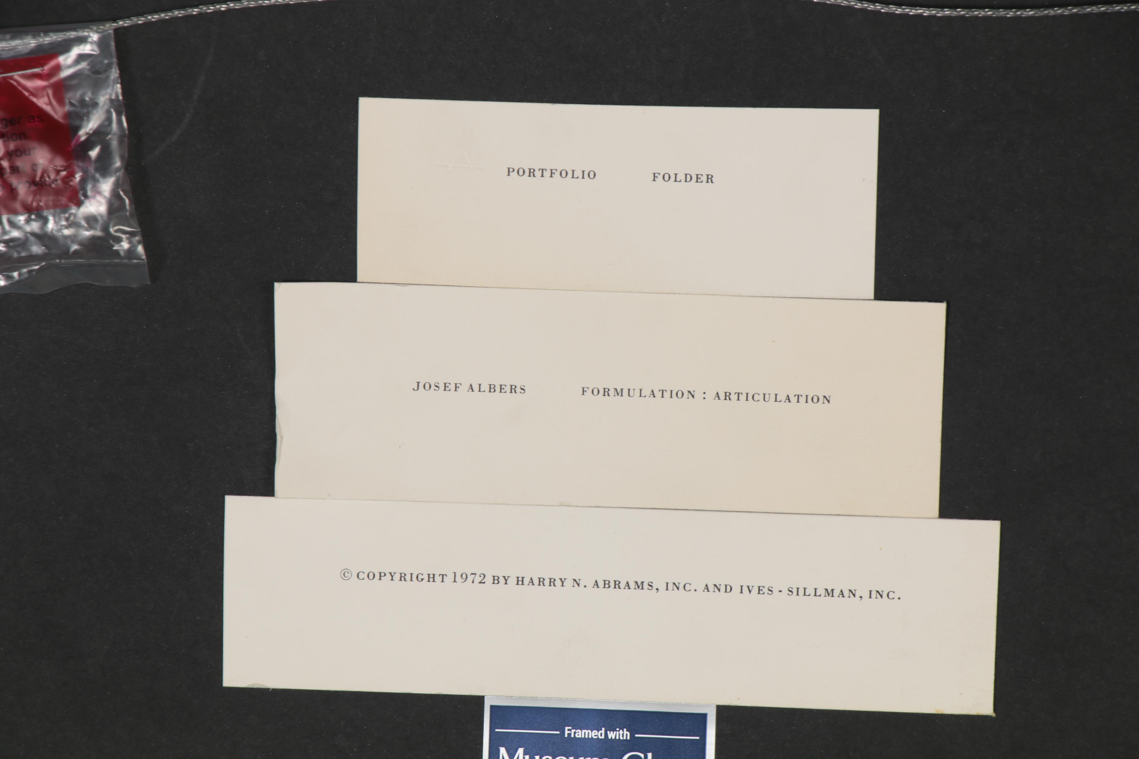 Josef Albers Serigraph from "Formulation: Articulation," 1972