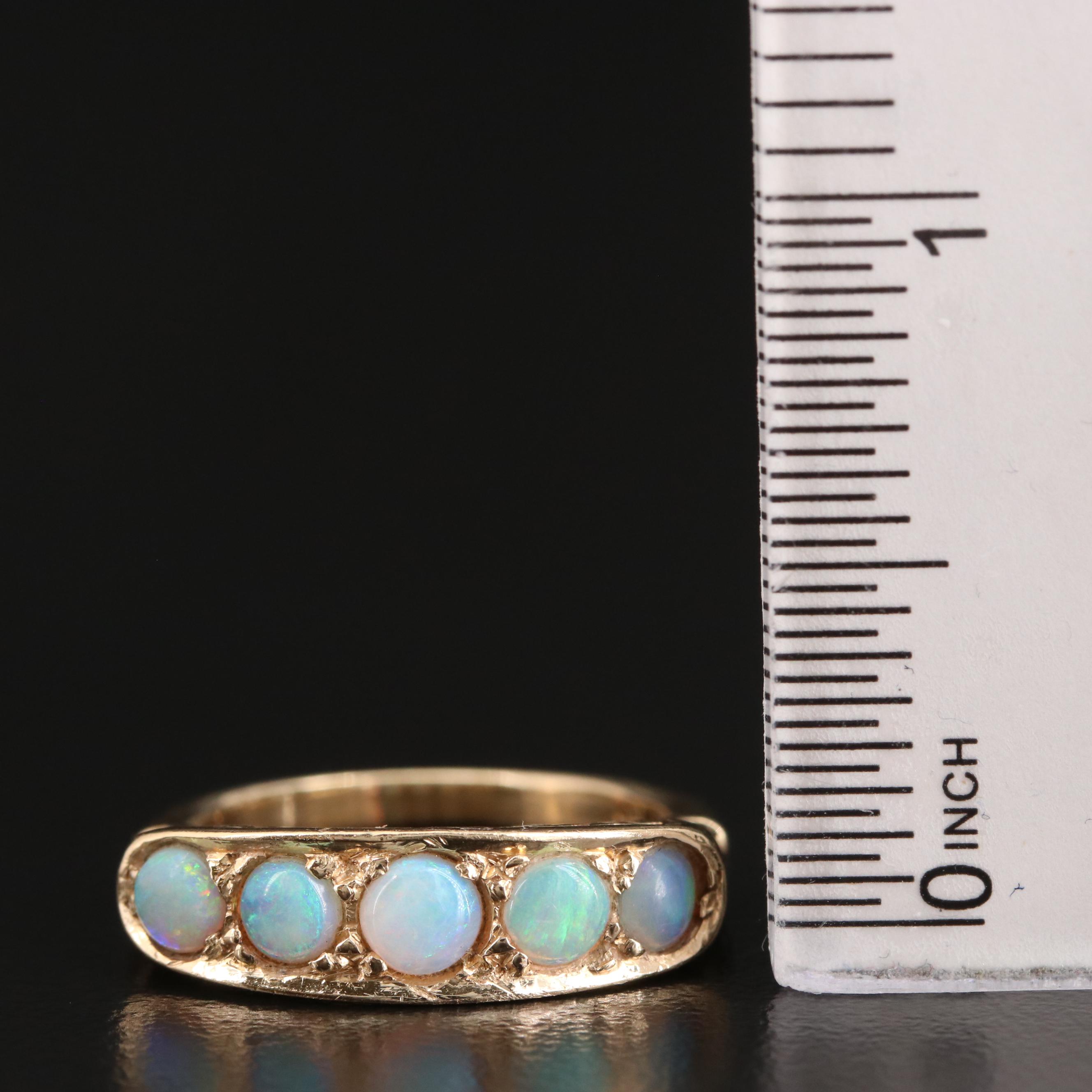 14K Opal Cabochon Ring