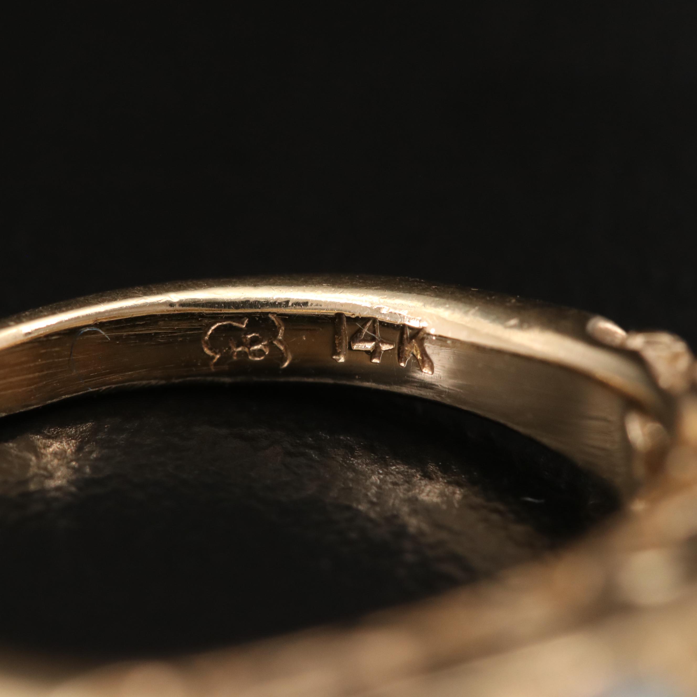 14K Opal Cabochon Ring