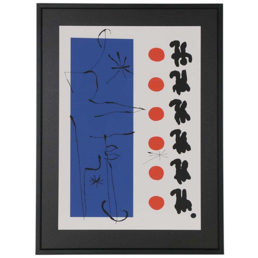 Serigraph after Joan Miró "Rouge et Bleu," 1996