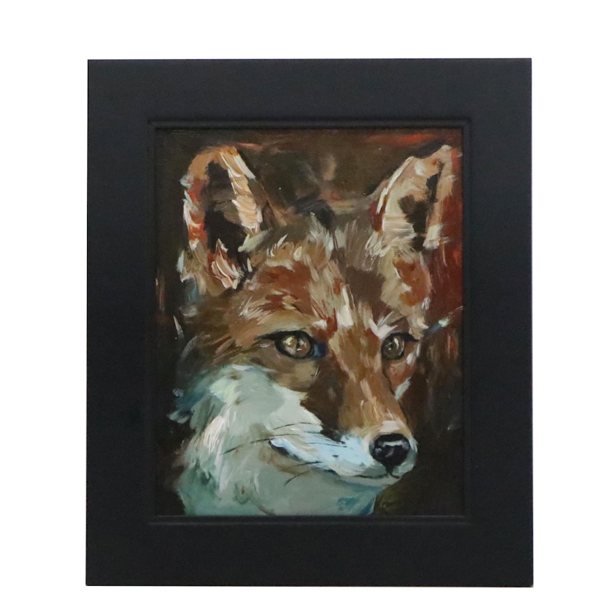Adam Deda Oil Painting "Red Fox," 2020
