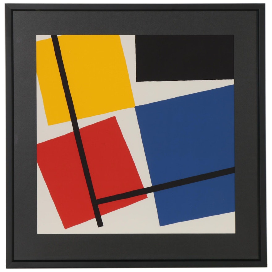 Serigraph after Theo van Doesburg "Simultaneous Counter-Composition," 1989