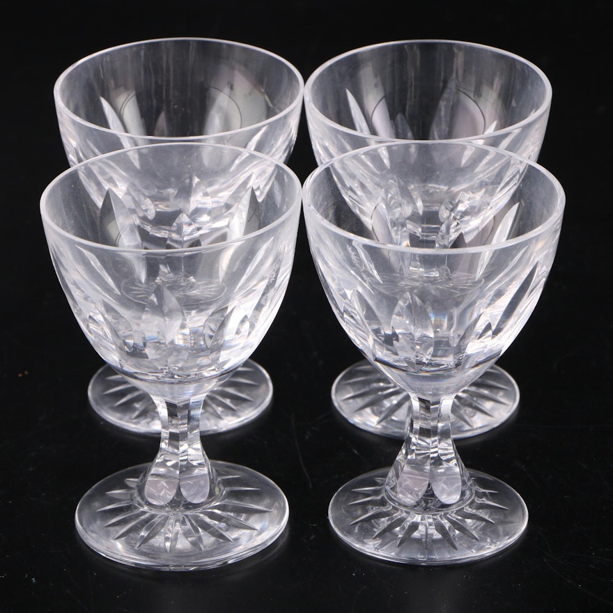 Cut Crystal Port Wine Glasses, Early to Mid 20th Century