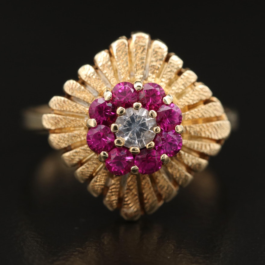 Austrian 14K Spinel and Ruby Ring