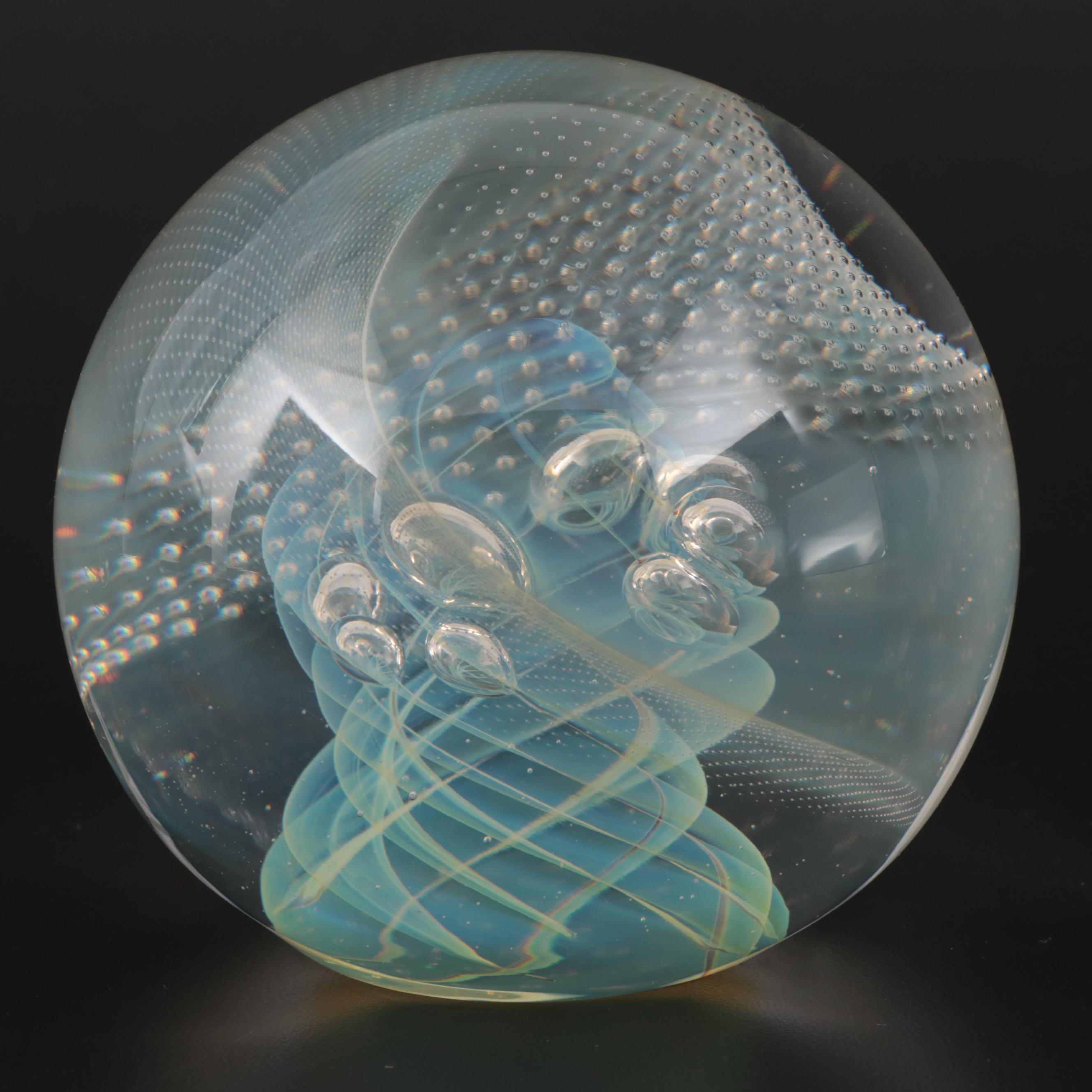 Harry Boyer Art Glass Paperweight, 2006