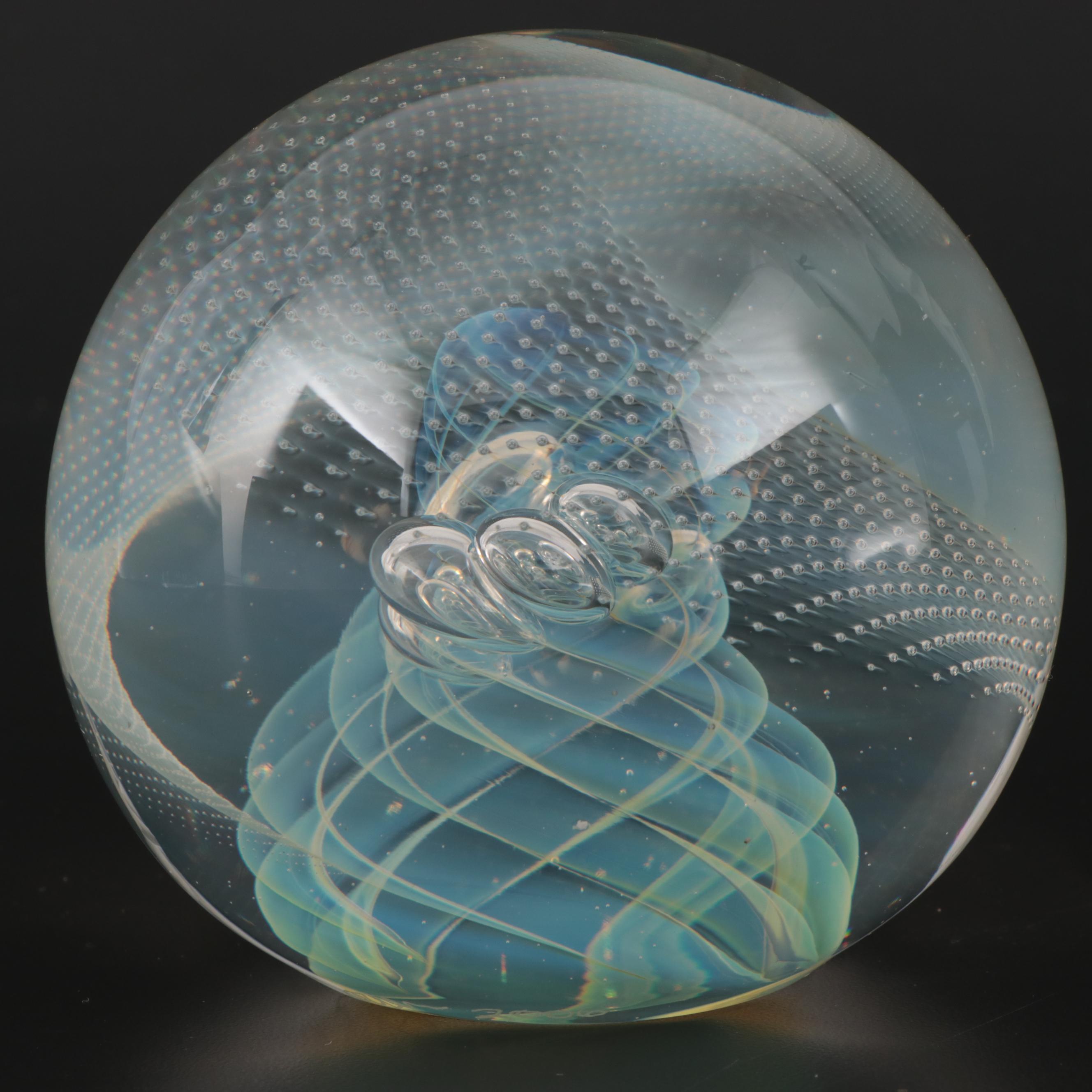 Harry Boyer Art Glass Paperweight, 2006