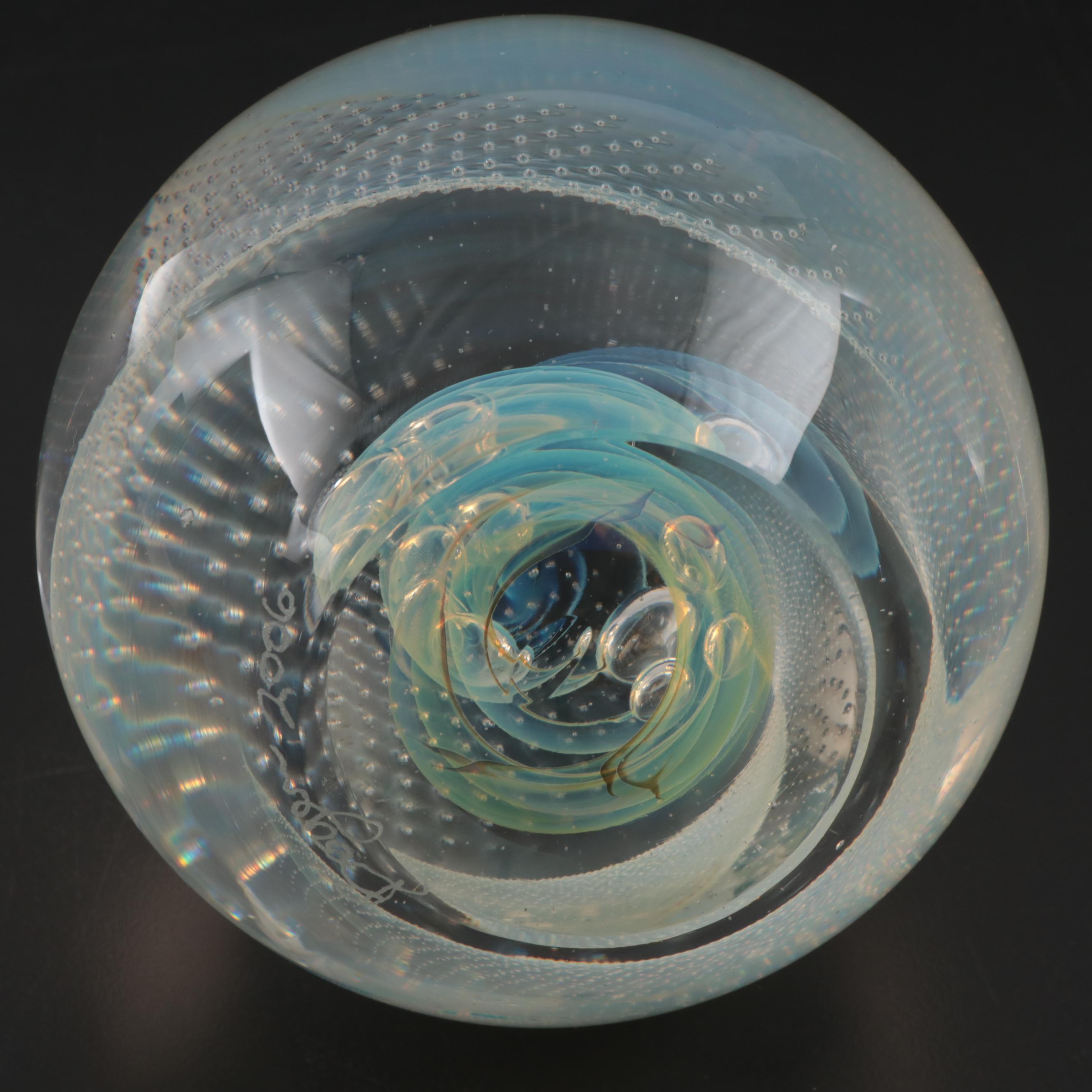 Harry Boyer Art Glass Paperweight, 2006