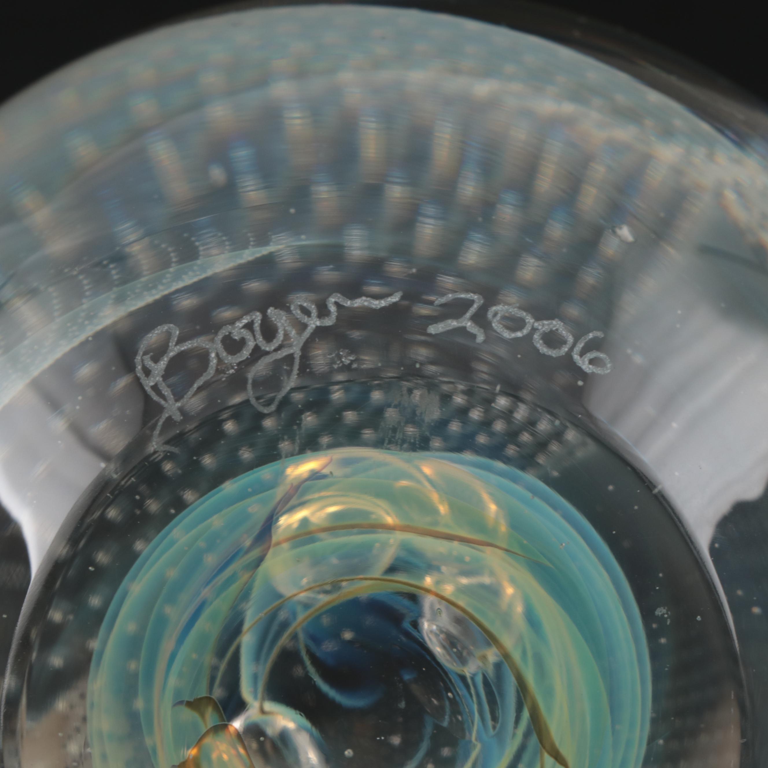 Harry Boyer Art Glass Paperweight, 2006