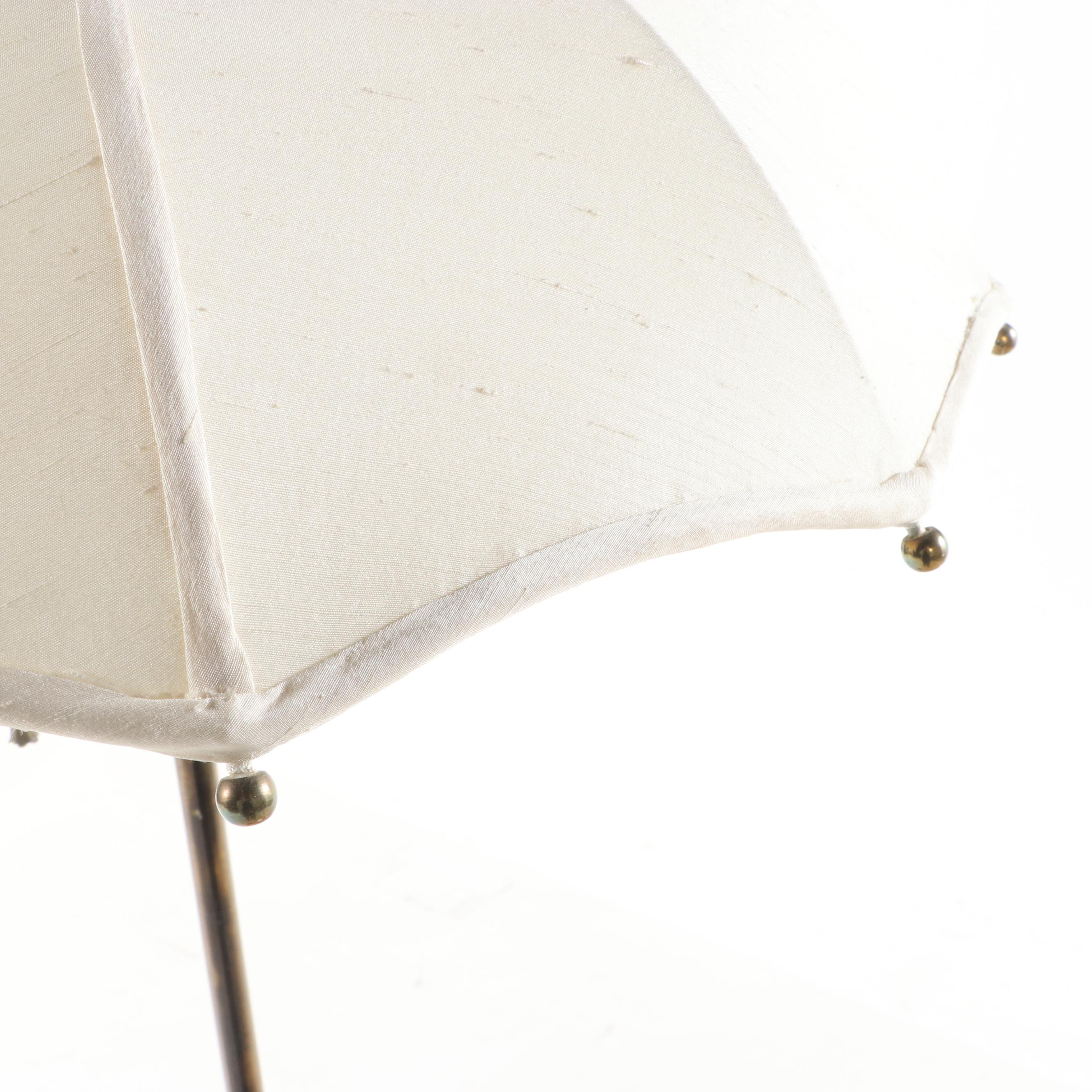 Gilbert Rohde for Mutual Sunset Lamp Co. Brass Umbrella Floor Lamp, Mid-20th C