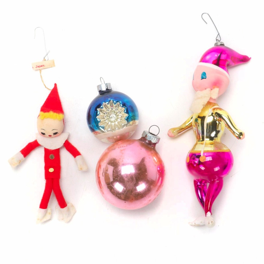 Blown Glass and Other Christmas Ornaments, 1950s