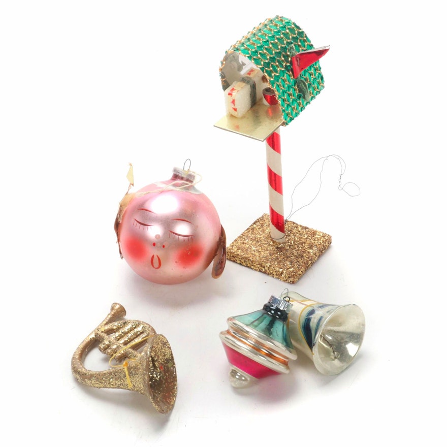 Blown Glass and Other Christmas Ornaments, 1960s