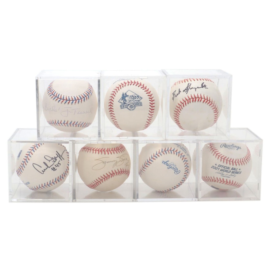 Jim Tressel, Archie Griffin, Sammy Sosa Signed Baseballs with Others