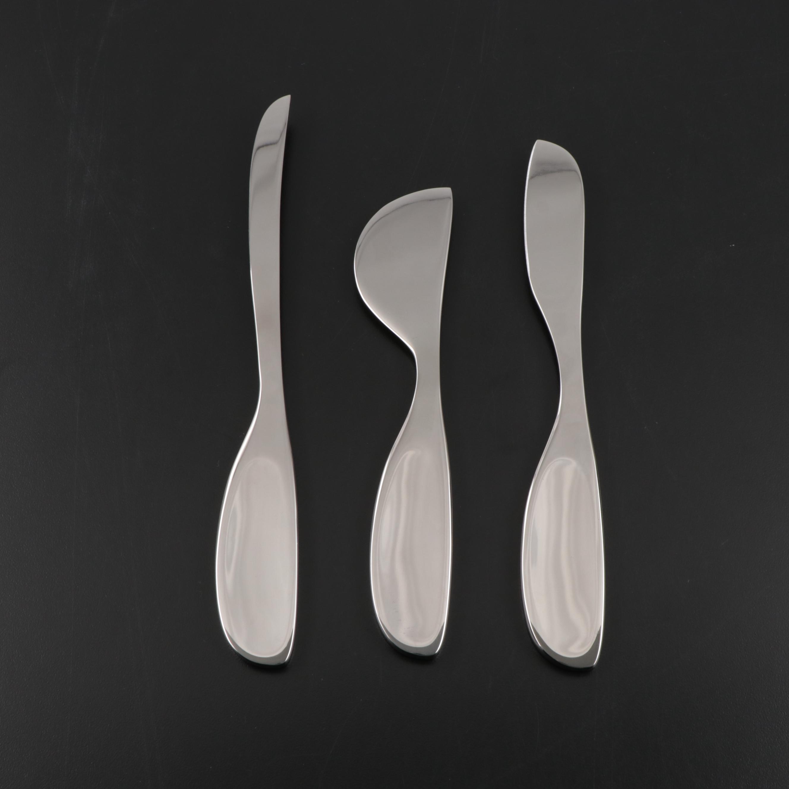 Georg Jensen Stainless Steel Serving Utensils with Pepper Mill