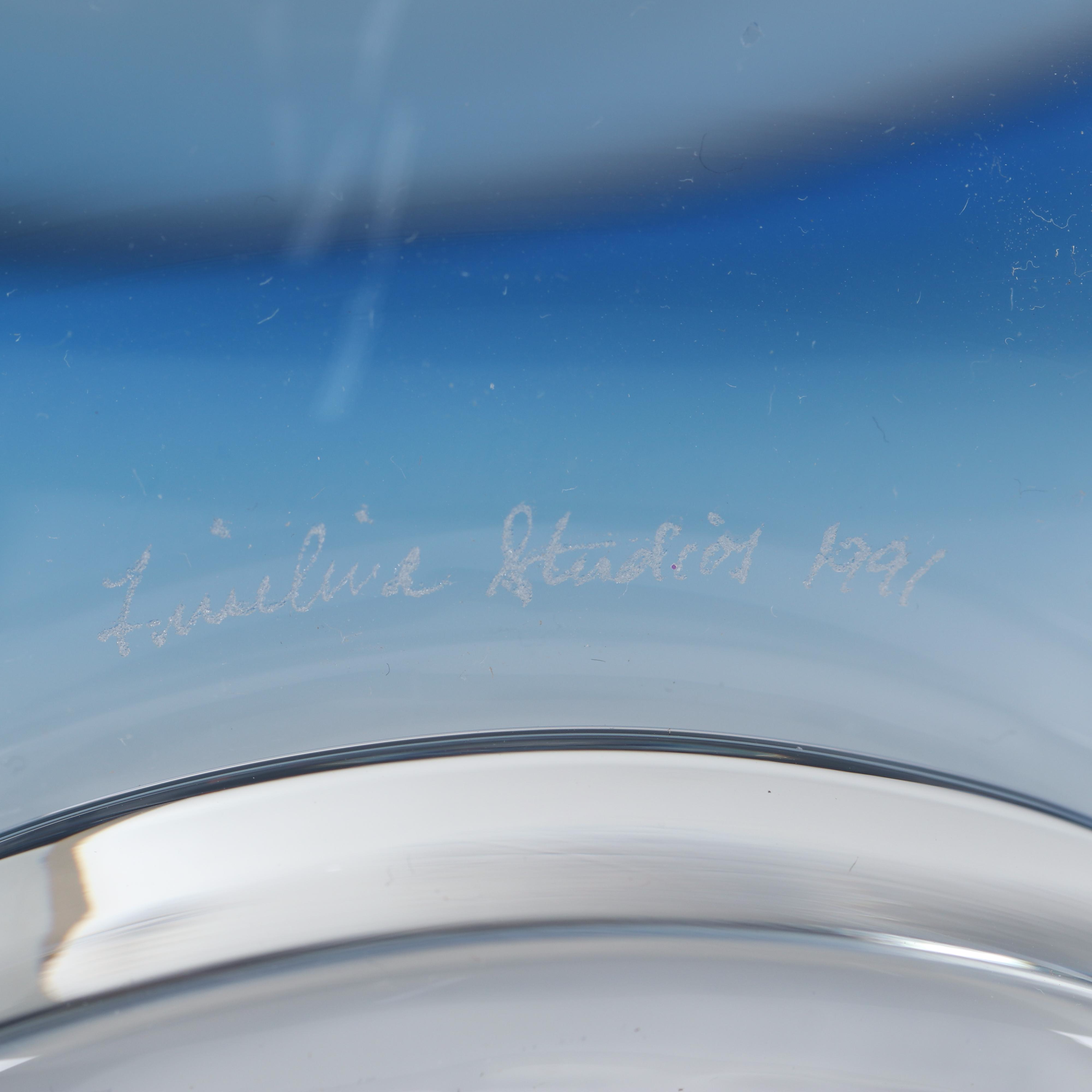 Kerry Feldman for Fineline Studios Blown Glass Vessel and Plate