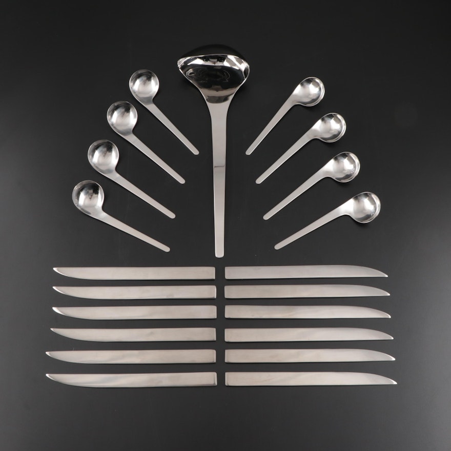 Georg Jensen "Jean Nouvel" and "Arne Jacobsen" Stainless Steel Flatware