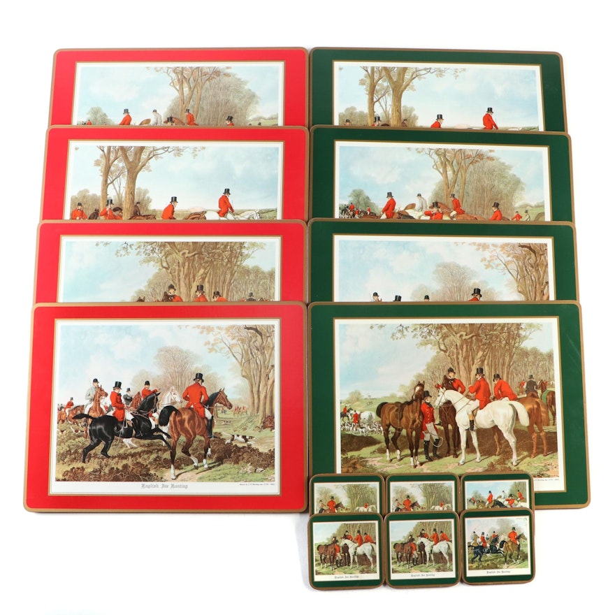 Pimpernel "English Fox Hunting" Cork Backed Placemats and Coasters