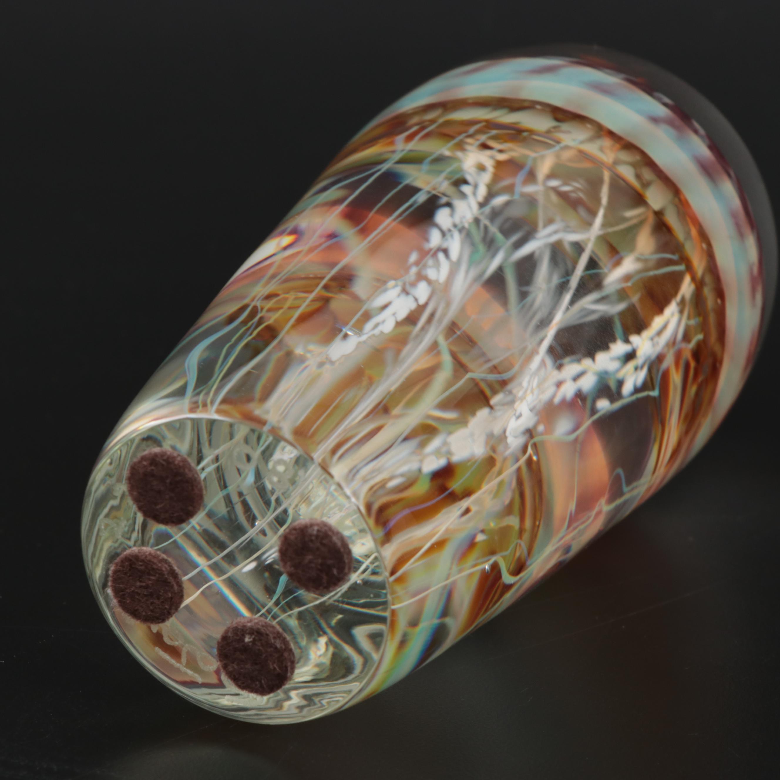 Satava Art Glass Jellyfish Paperweight