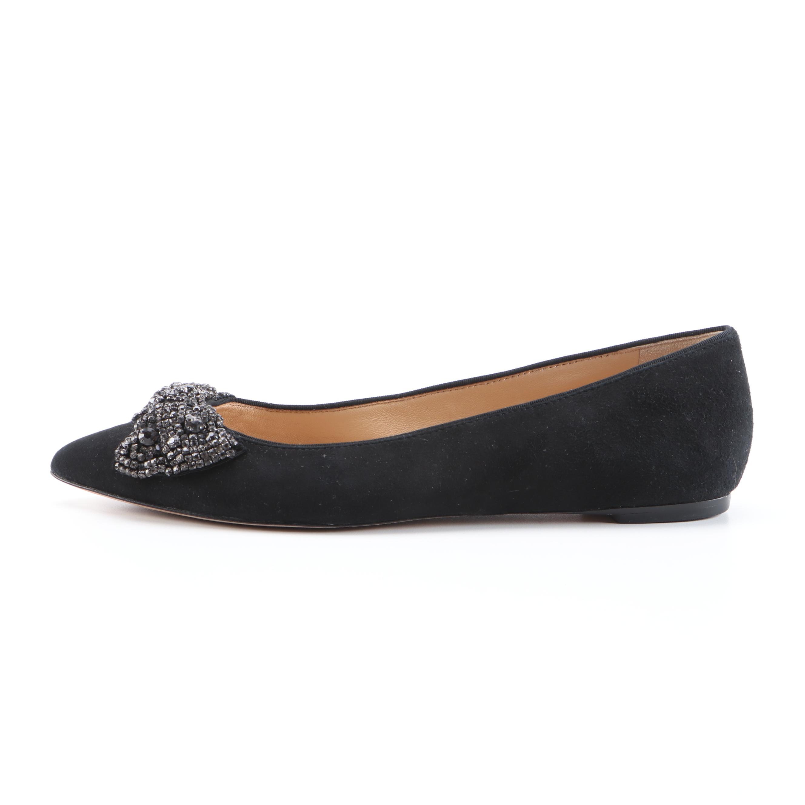 Tory Burch Minnie Ballet Flats and Vanessa Crystal Embellished Flats