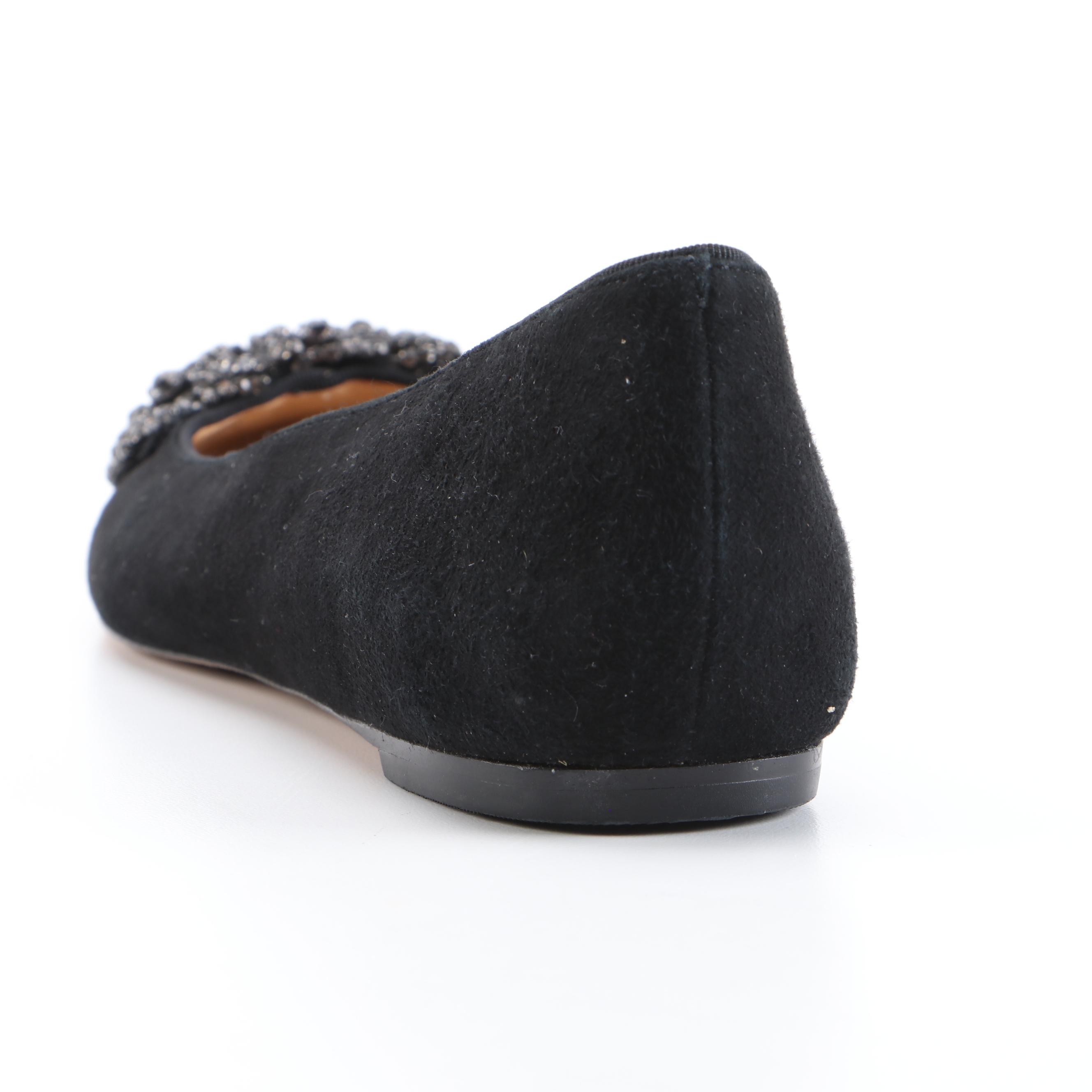 Tory Burch Minnie Ballet Flats and Vanessa Crystal Embellished Flats