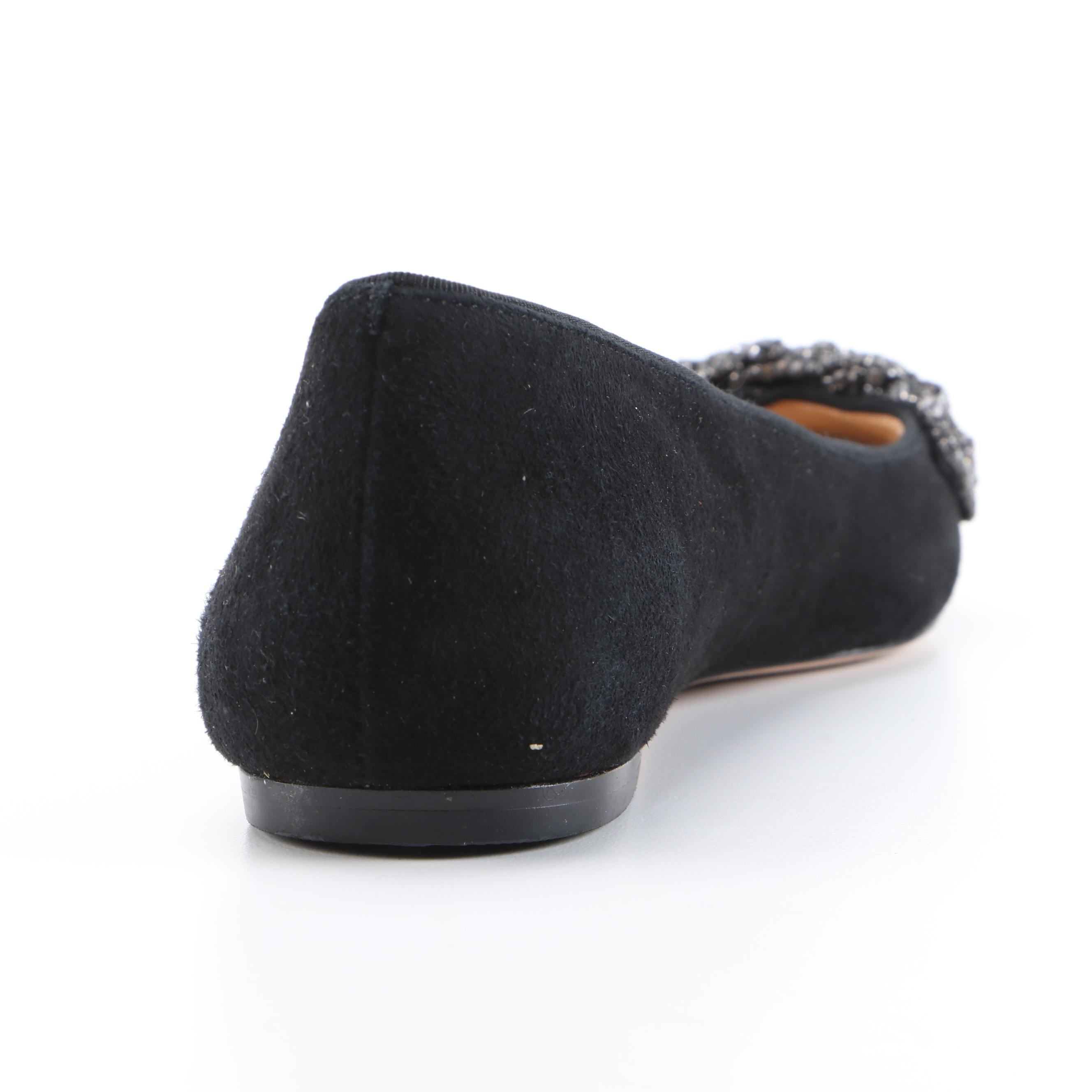 Tory Burch Minnie Ballet Flats and Vanessa Crystal Embellished Flats