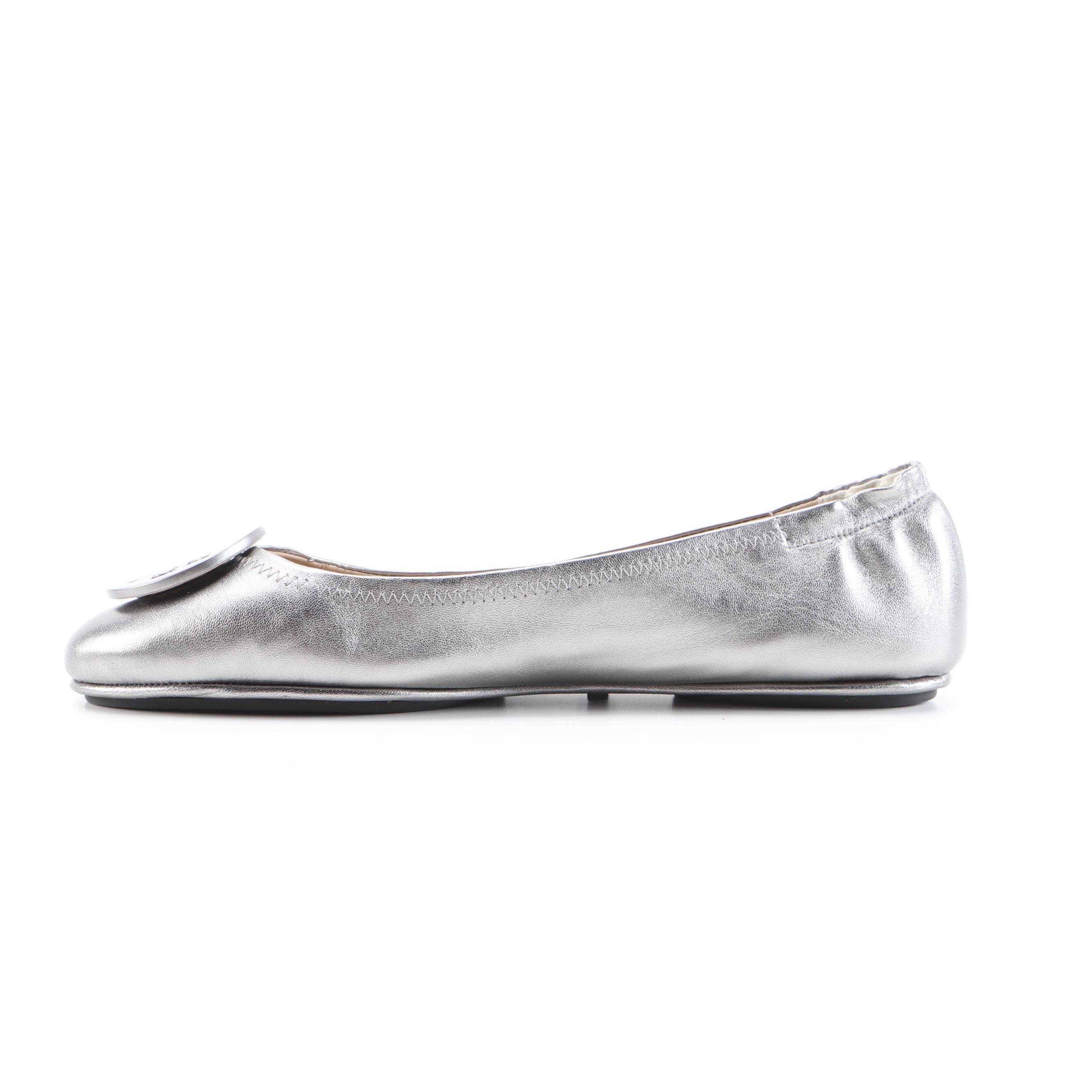 Tory Burch Minnie Ballet Flats and Vanessa Crystal Embellished Flats