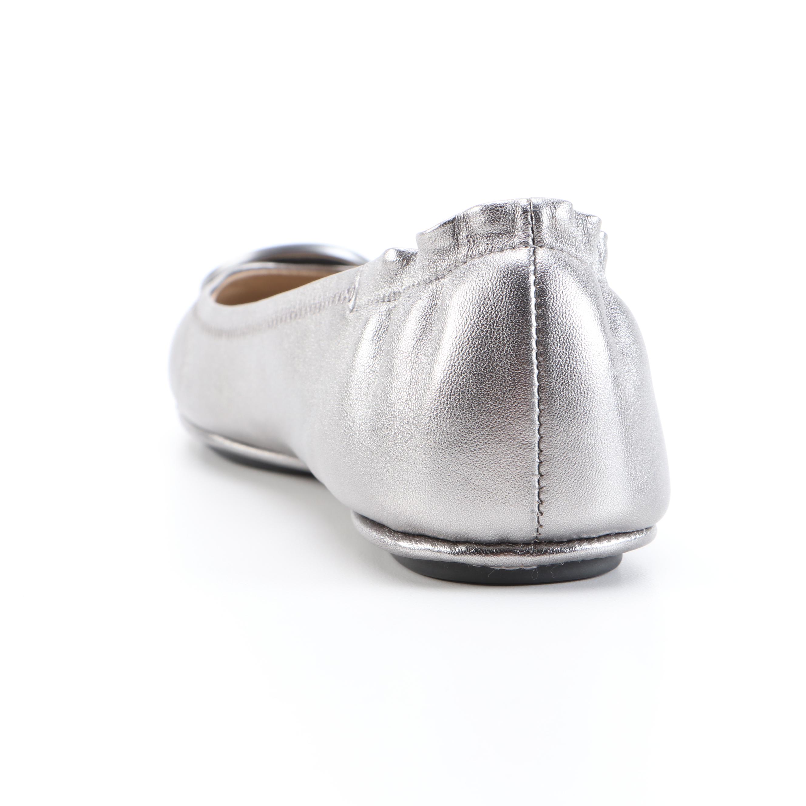 Tory Burch Minnie Ballet Flats and Vanessa Crystal Embellished Flats