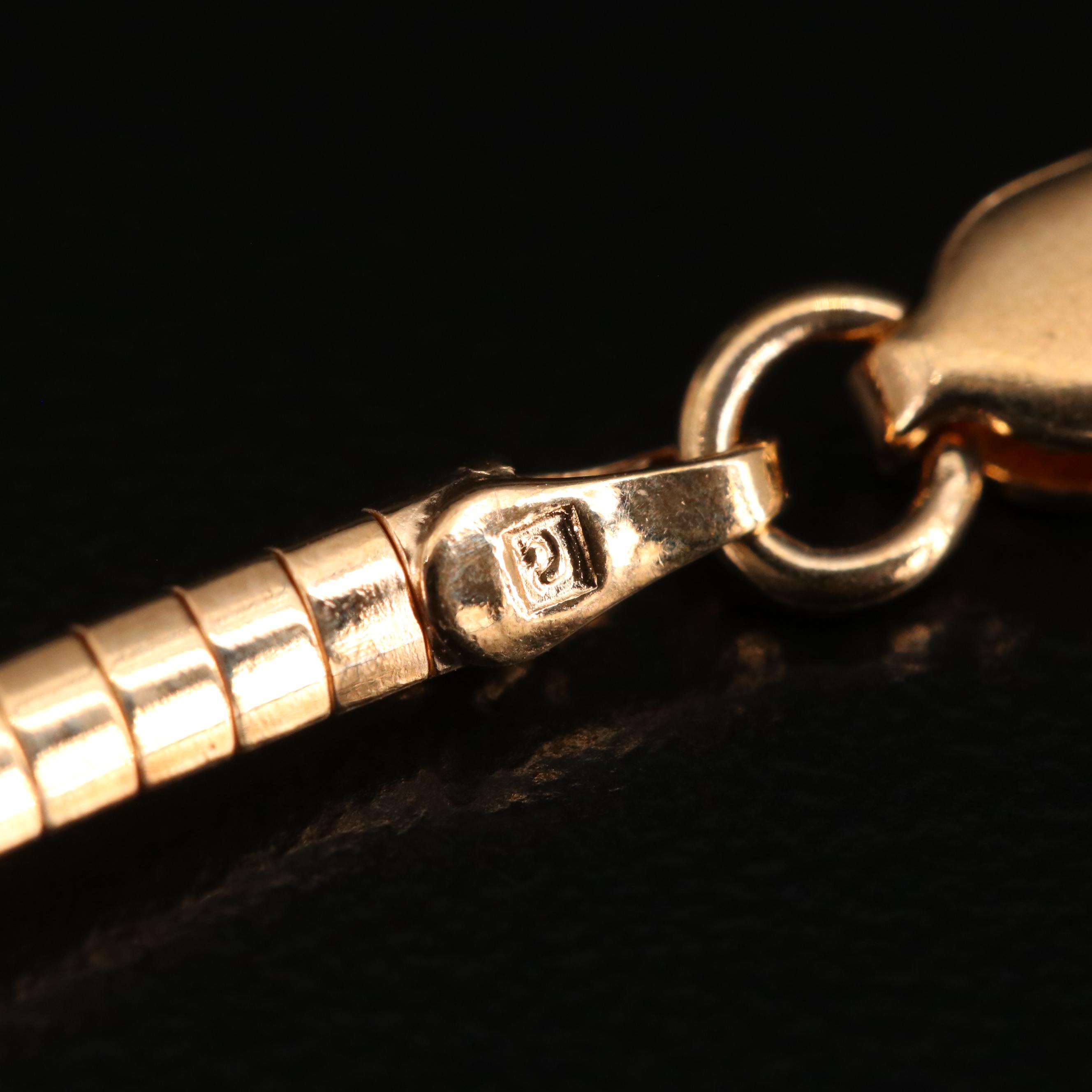 Sterling Silver Diamond Slide Pendant on Omega Link Chain