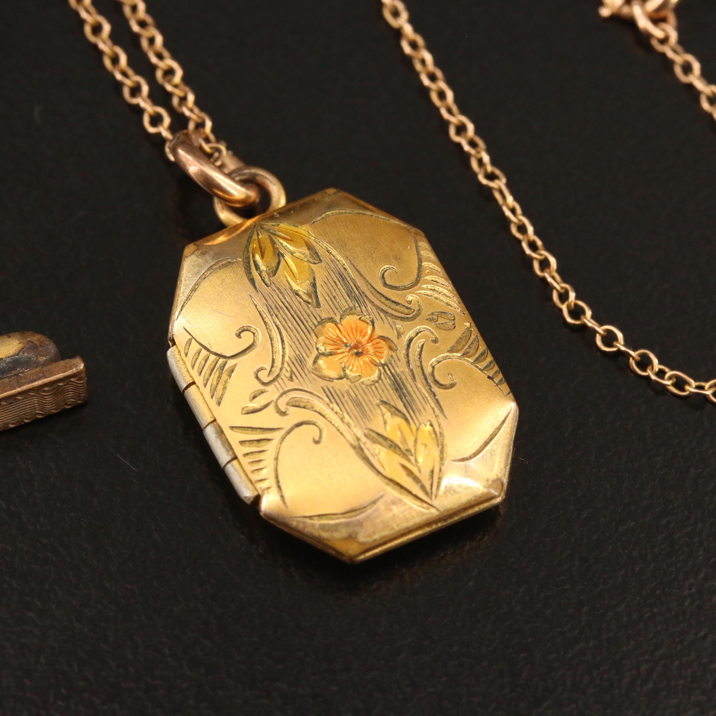 Antique and Vintage Mix of Jewelry Featuring a Miniature Dictionary Pendant