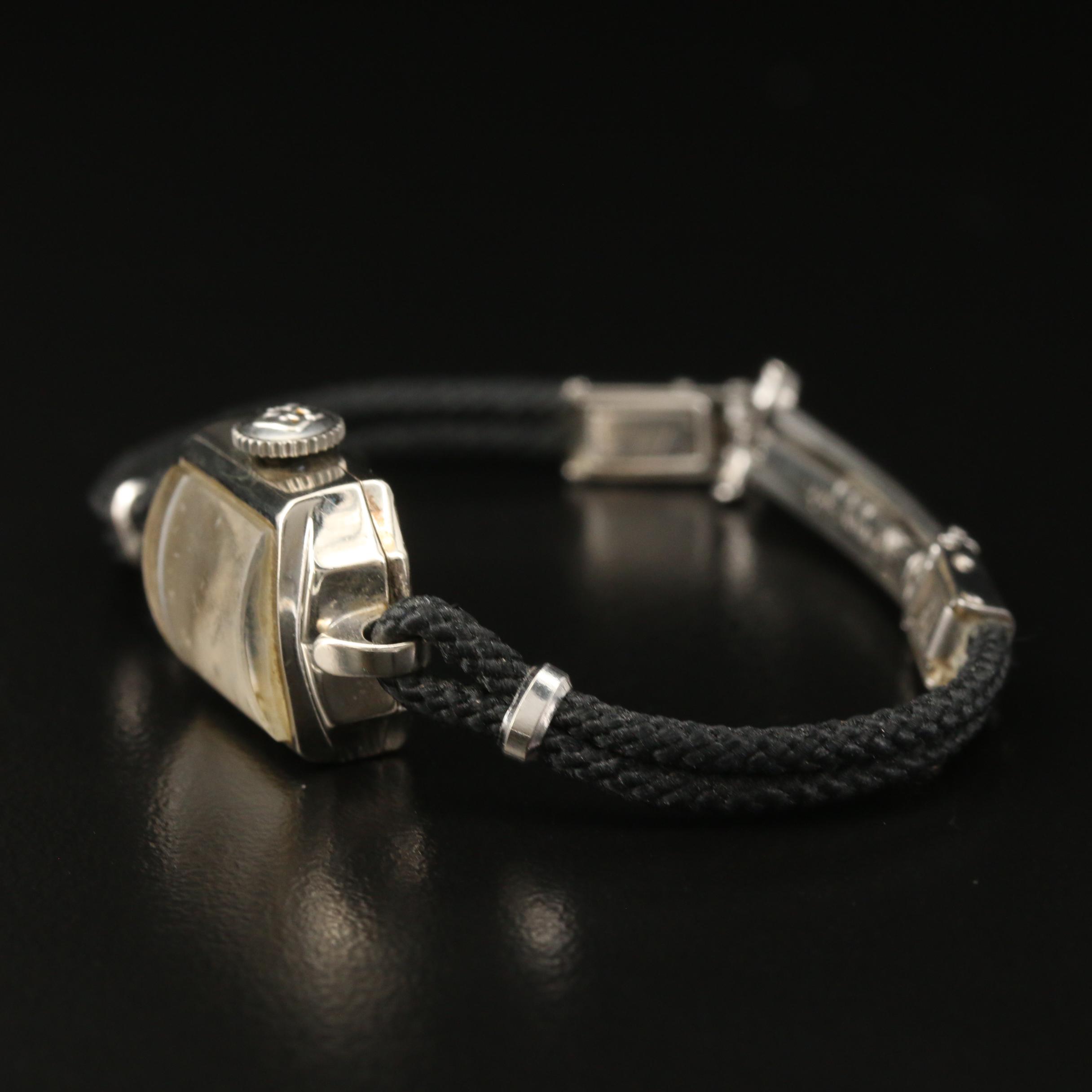 Vintage Girard-Perregaux 10K White Gold Stem Wind Watch