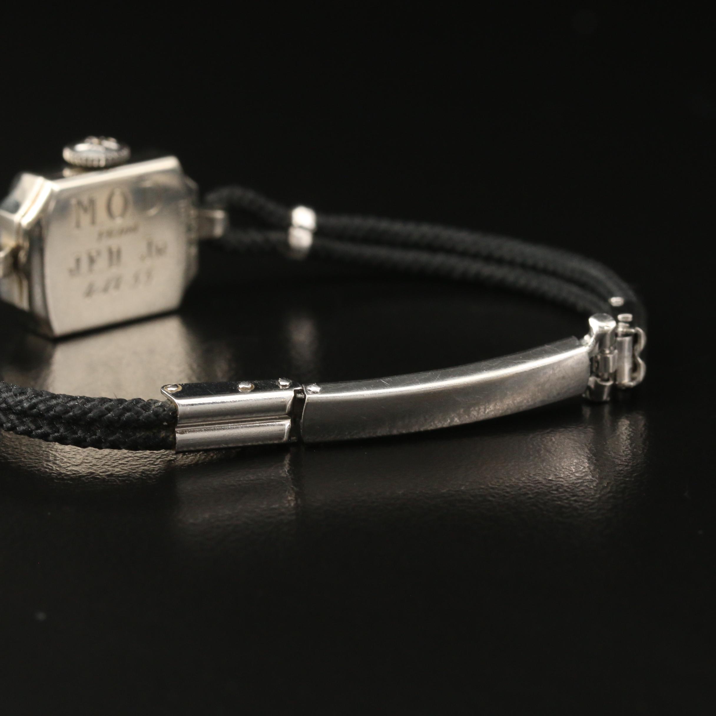 Vintage Girard-Perregaux 10K White Gold Stem Wind Watch