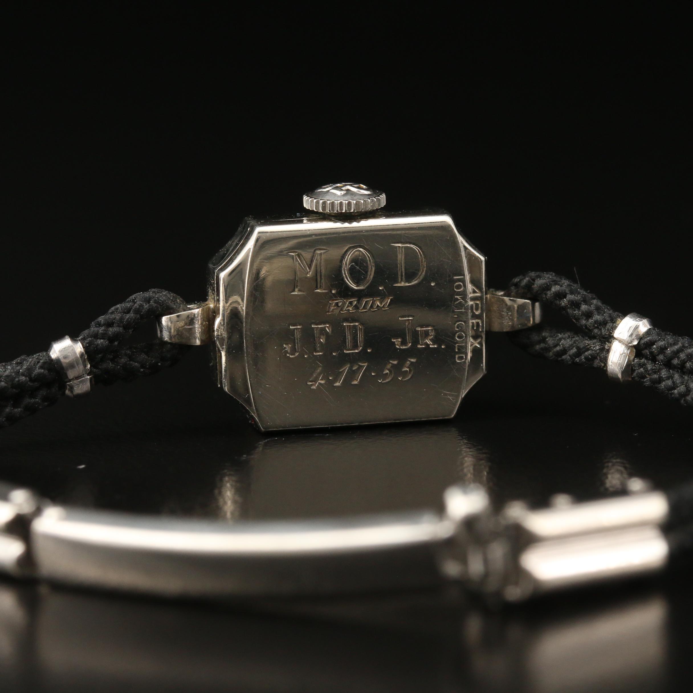 Vintage Girard-Perregaux 10K White Gold Stem Wind Watch