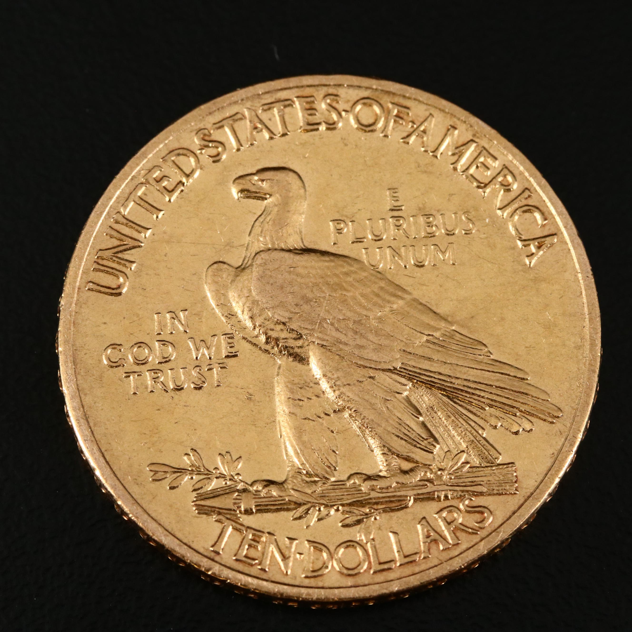 1909 Indian Head $10 Gold Eagle Coin