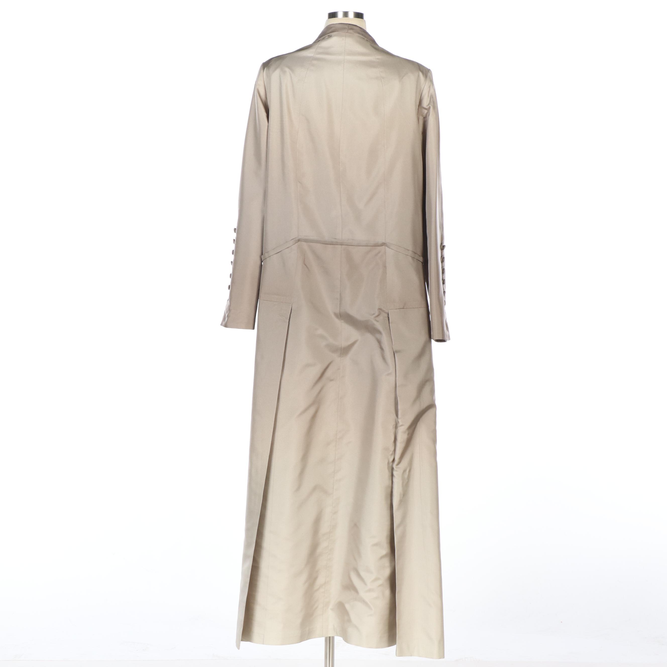 Pamella Roland Grey Ombré Button Long Jacket