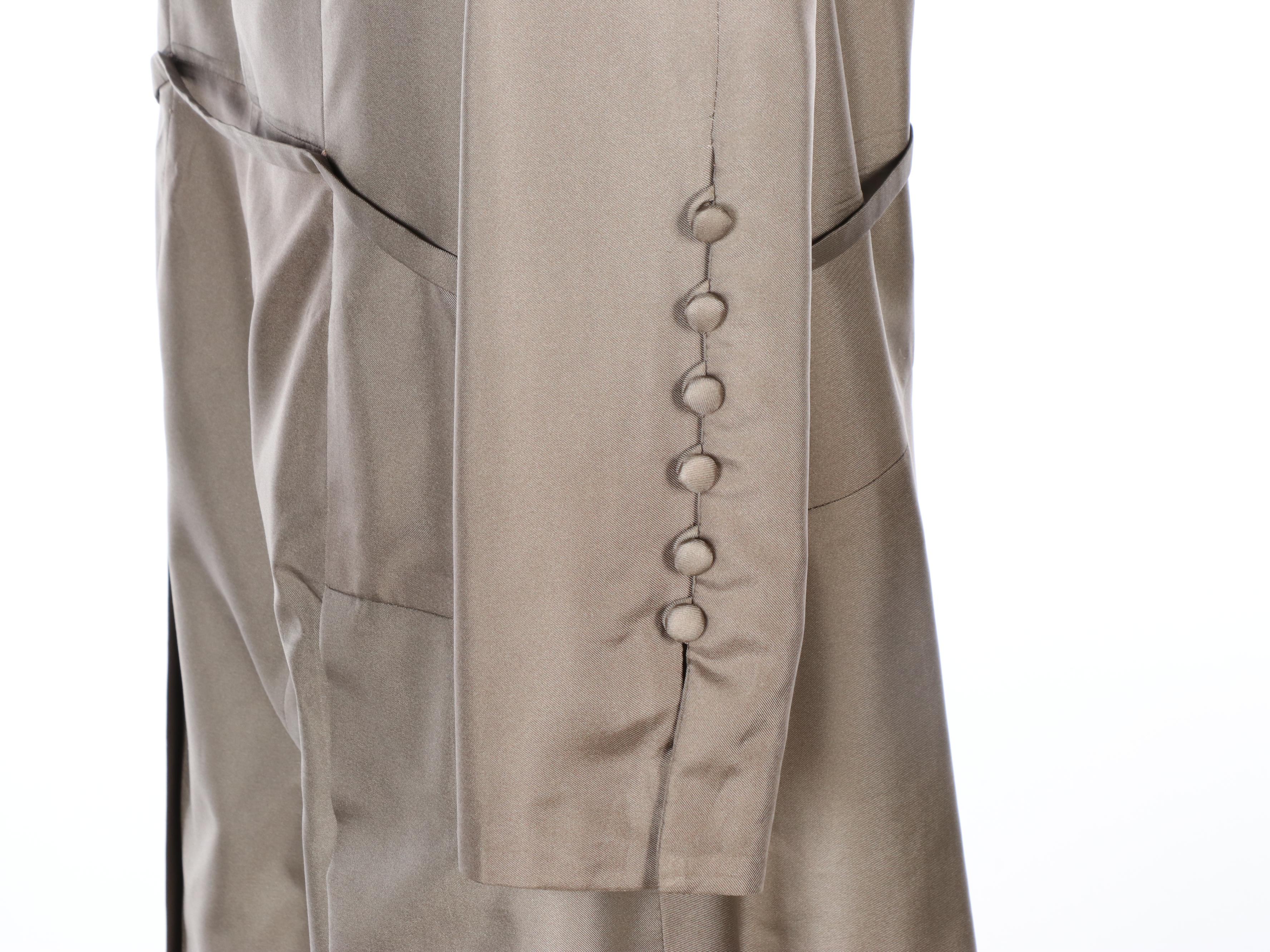 Pamella Roland Grey Ombré Button Long Jacket