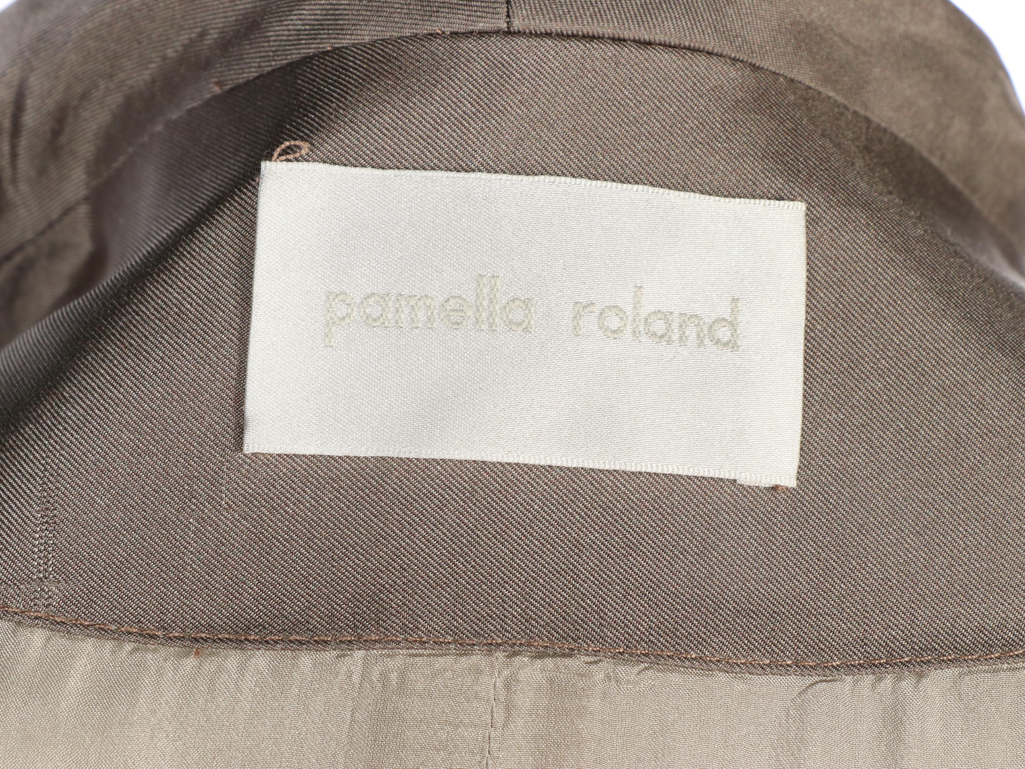Pamella Roland Grey Ombré Button Long Jacket